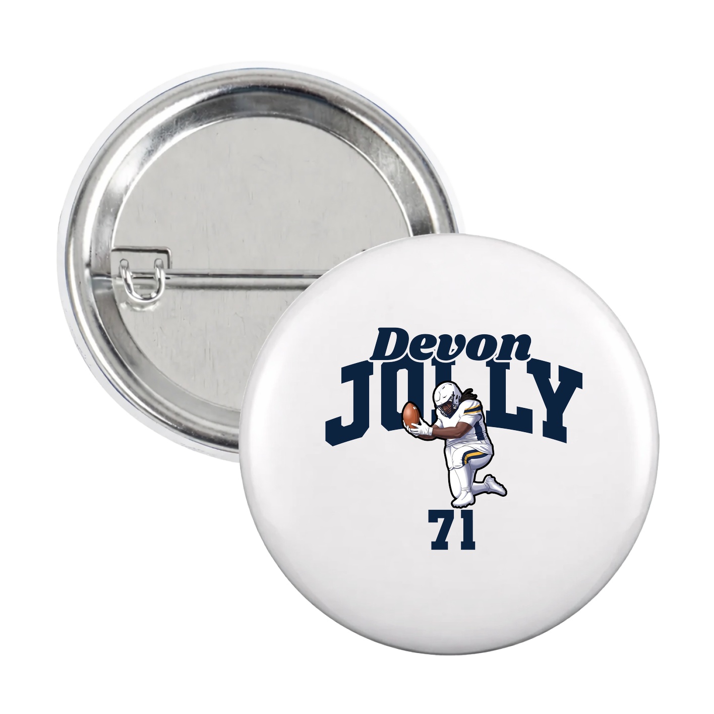 Game Day Button — Signature Arch in White