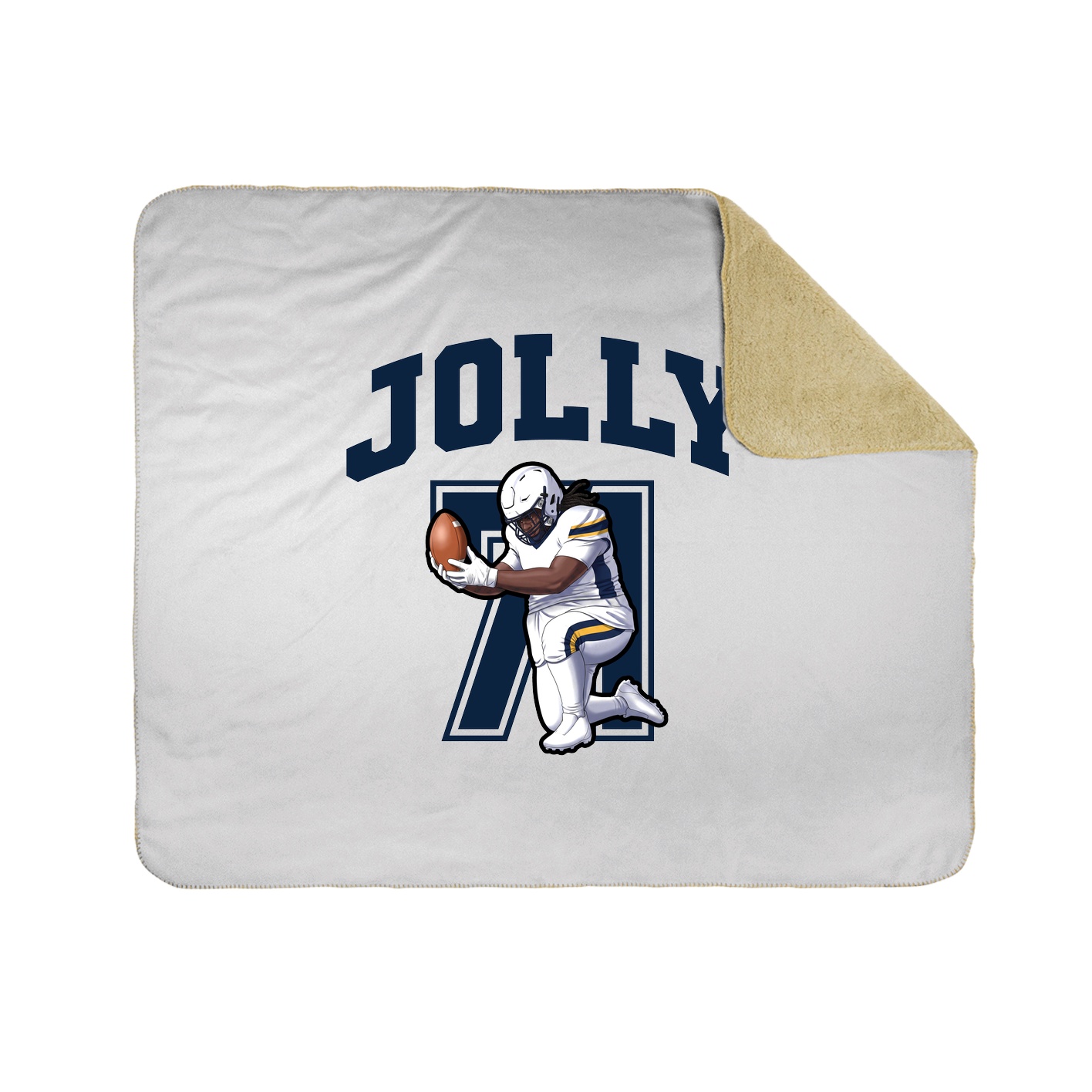 Throw Blanket — Number in White