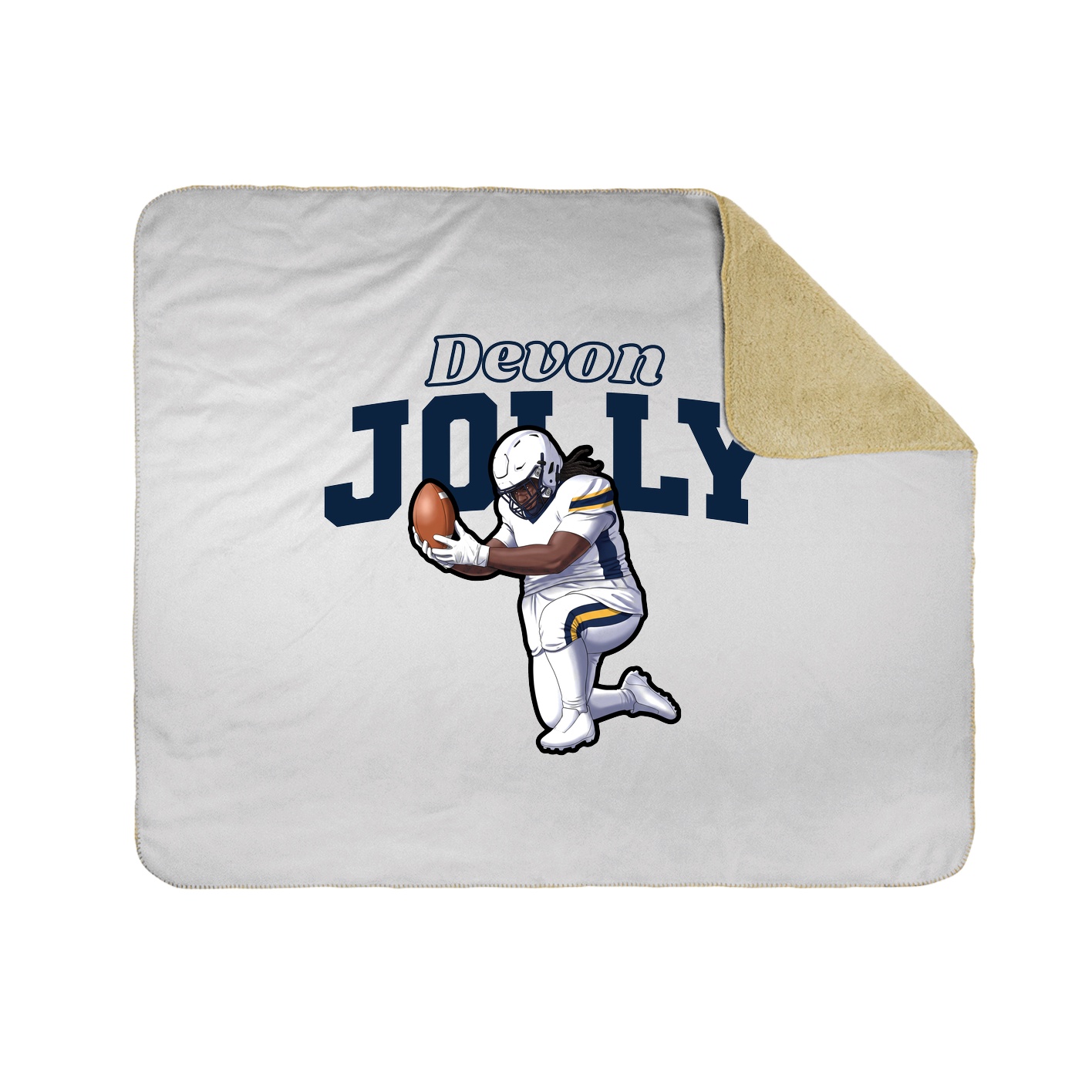 Throw Blanket — Name Arch in White