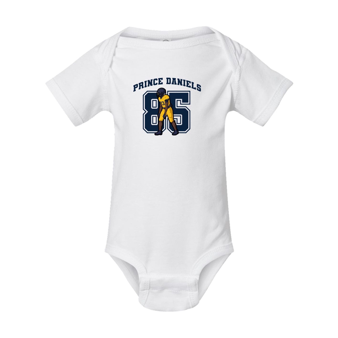 Baby Onesie — Number in White