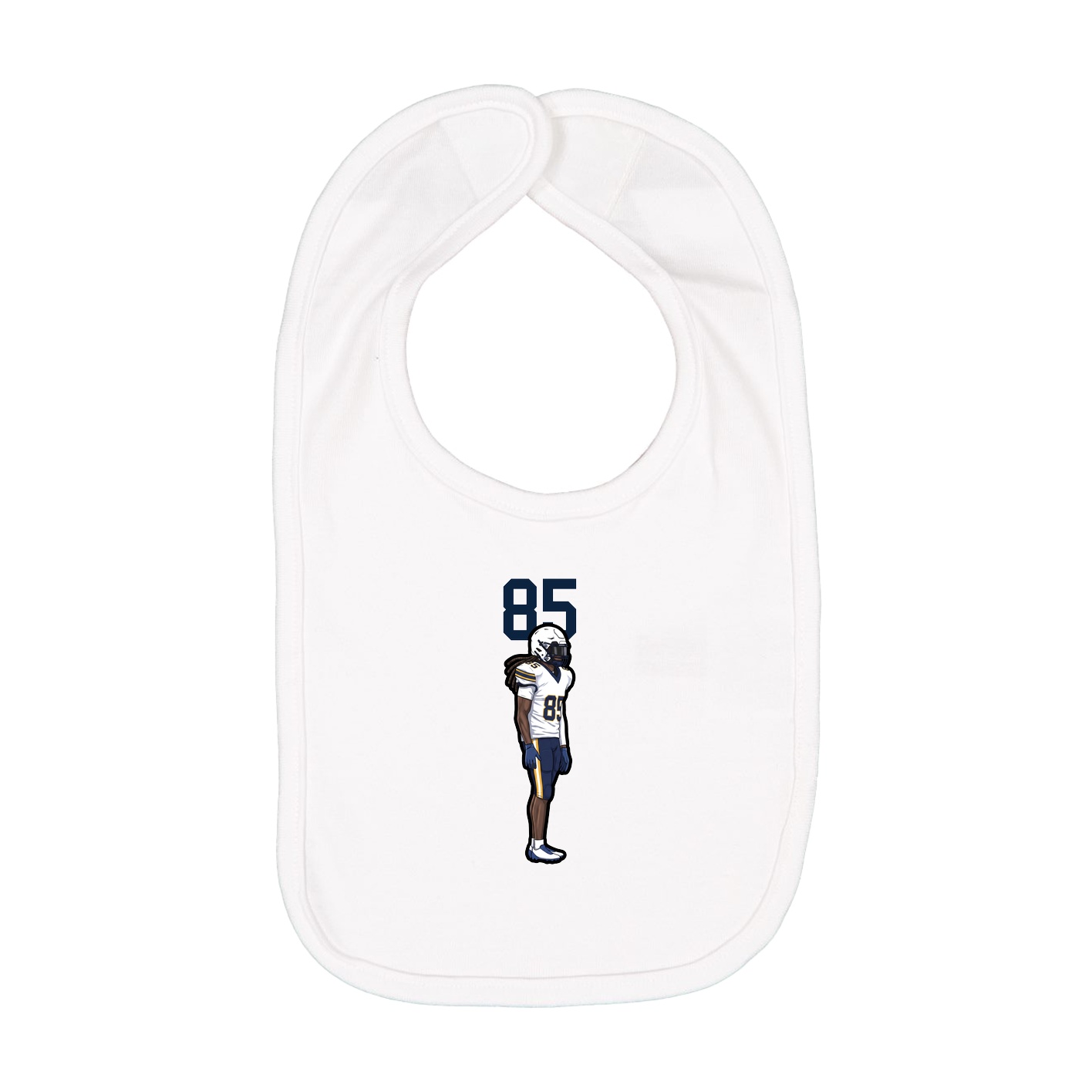 Infant Bib — Number Top in White