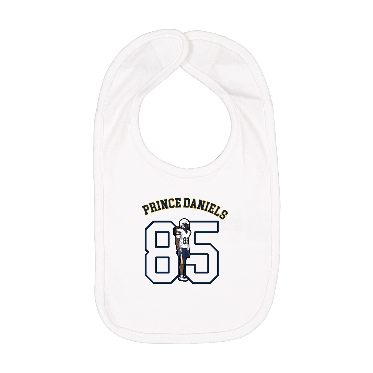 Infant Bib — Shirsey Arch in White