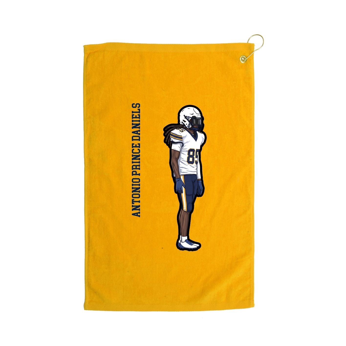 Golf Towel — Name Vertical in Gold