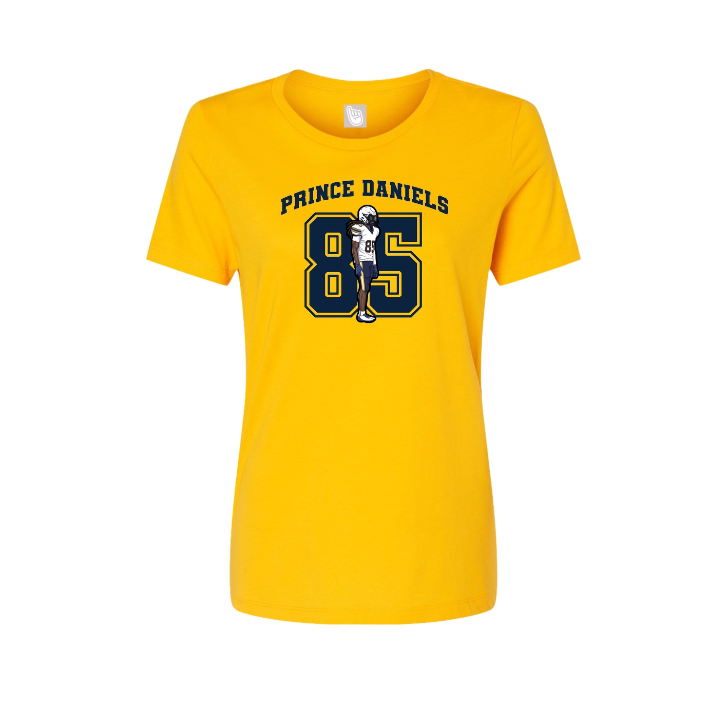 Fitted Women's Tee — Number in Gold