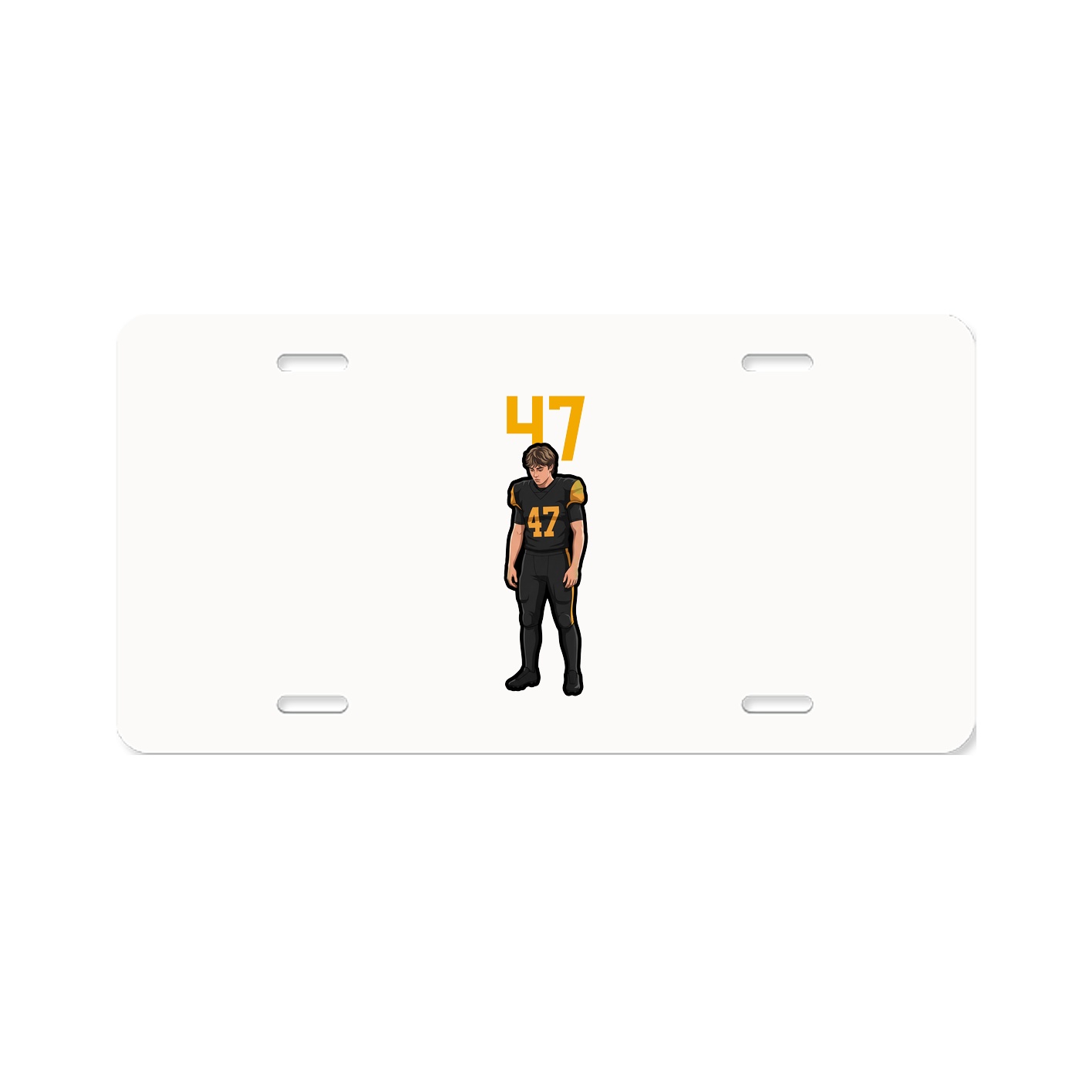 License Plate — Number Top in Classic