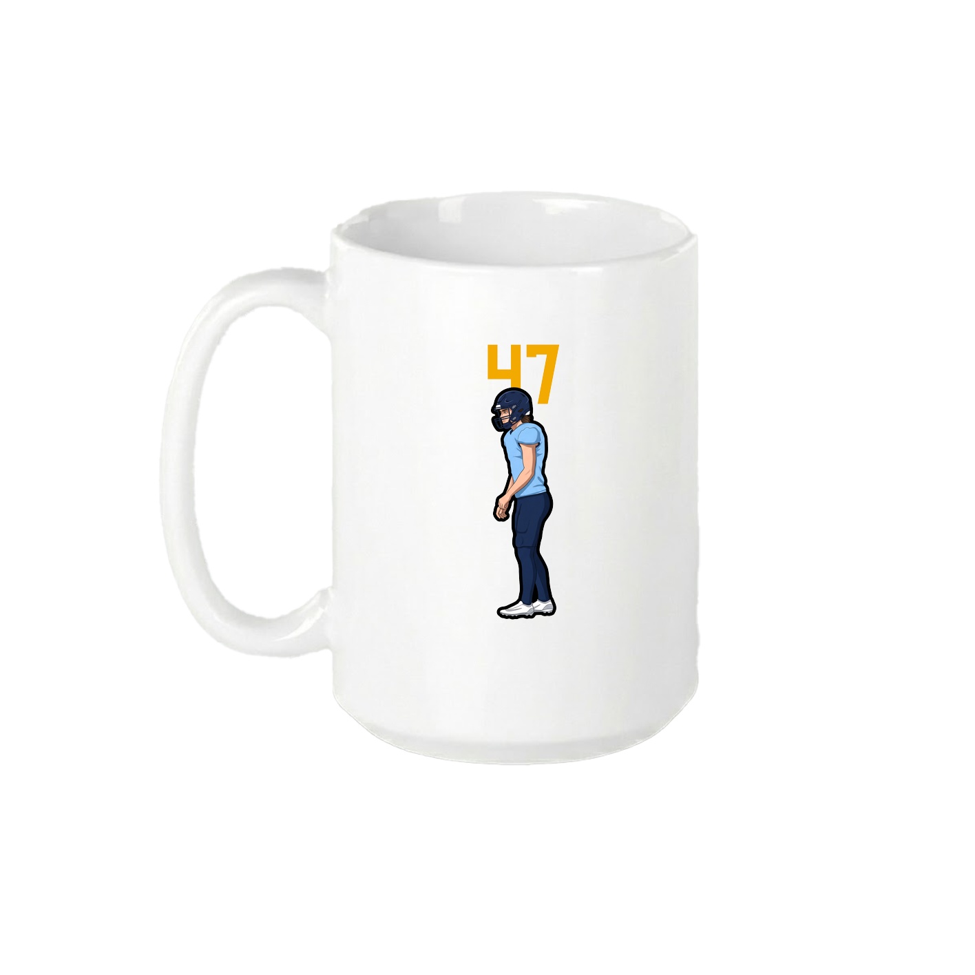 15oz Coffee Mug — Number Top in White