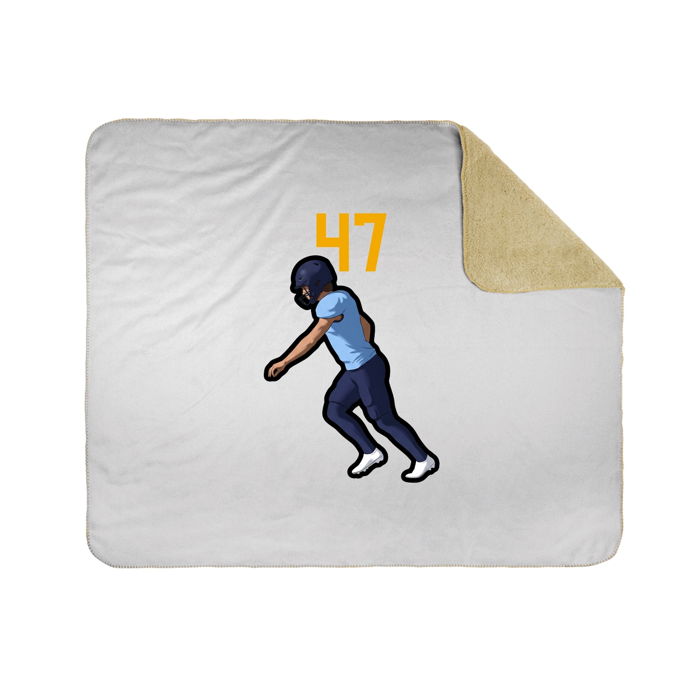 Throw Blanket — Number Top in White