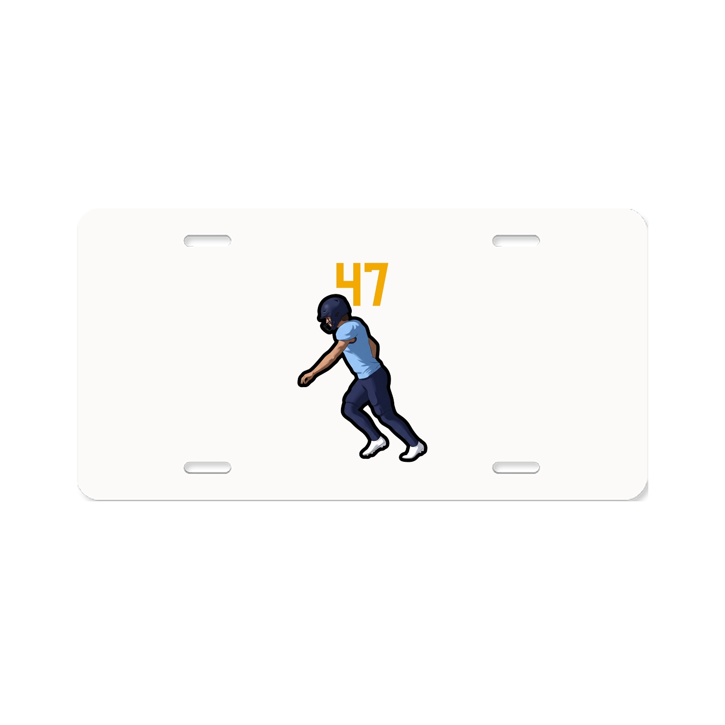 License Plate — Number Top in Classic