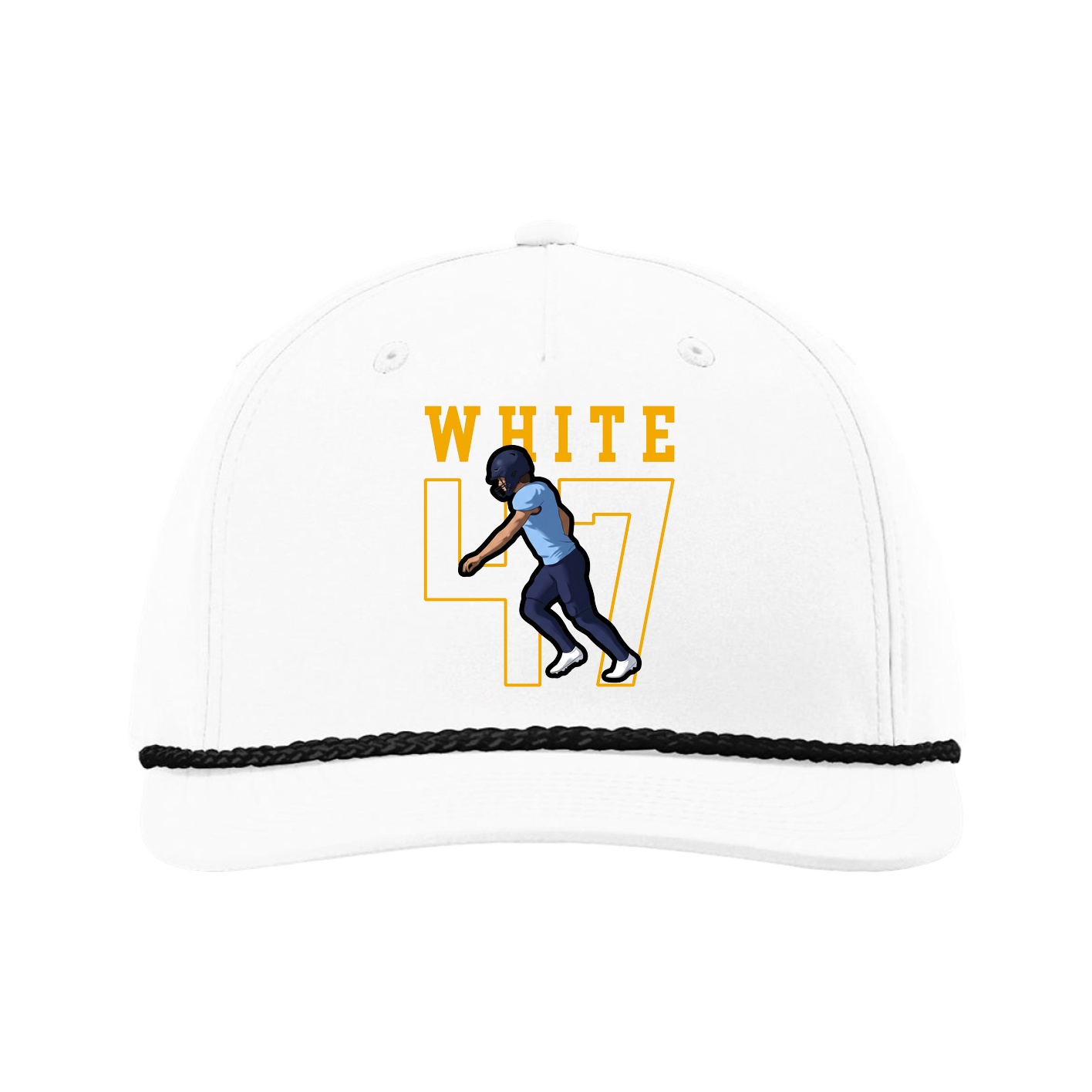 Five-Panel Classic Rope Cap — Shirsey in White