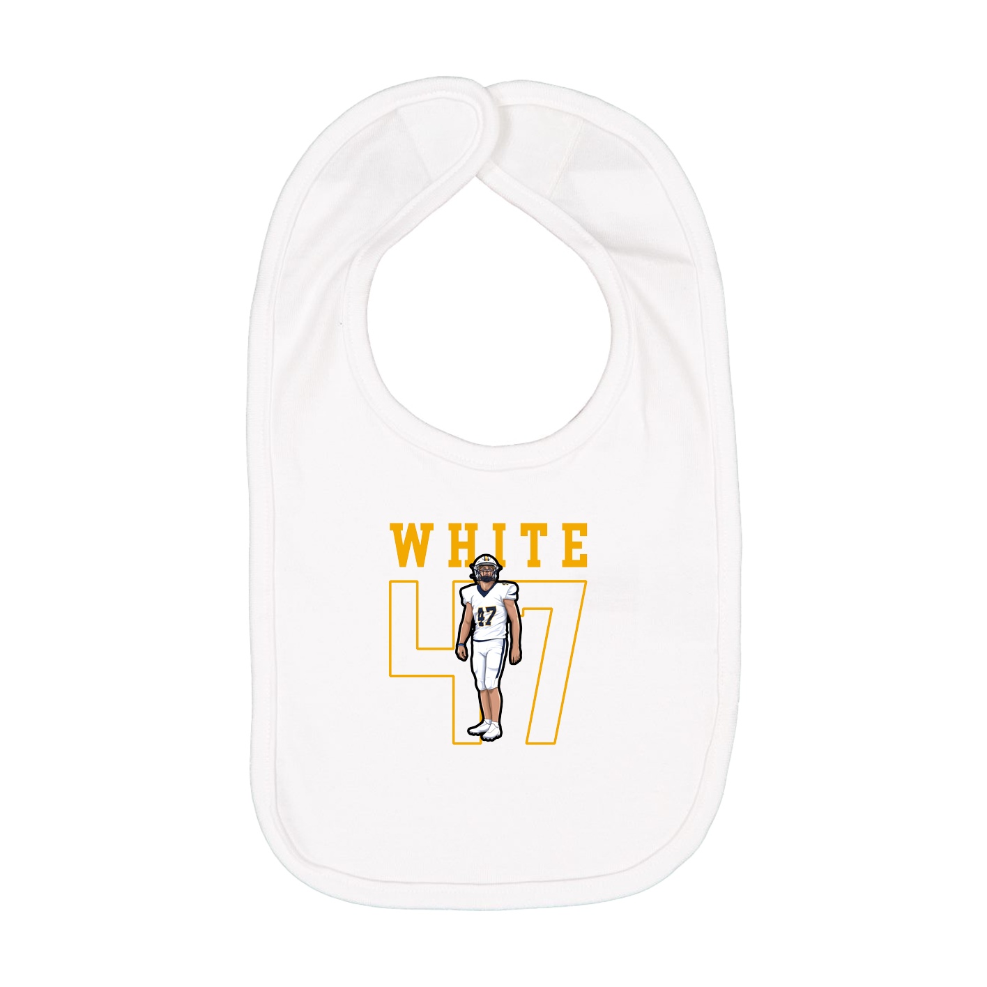 Infant Bib — Shirsey in White