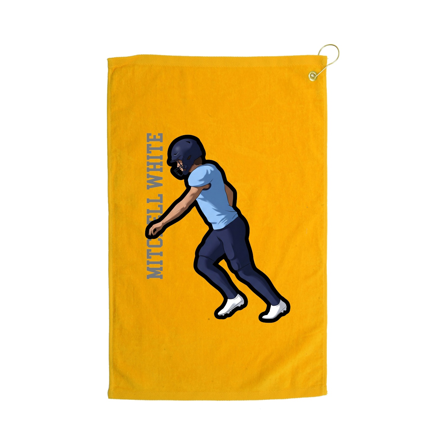 Golf Towel — Name Vertical in Gold