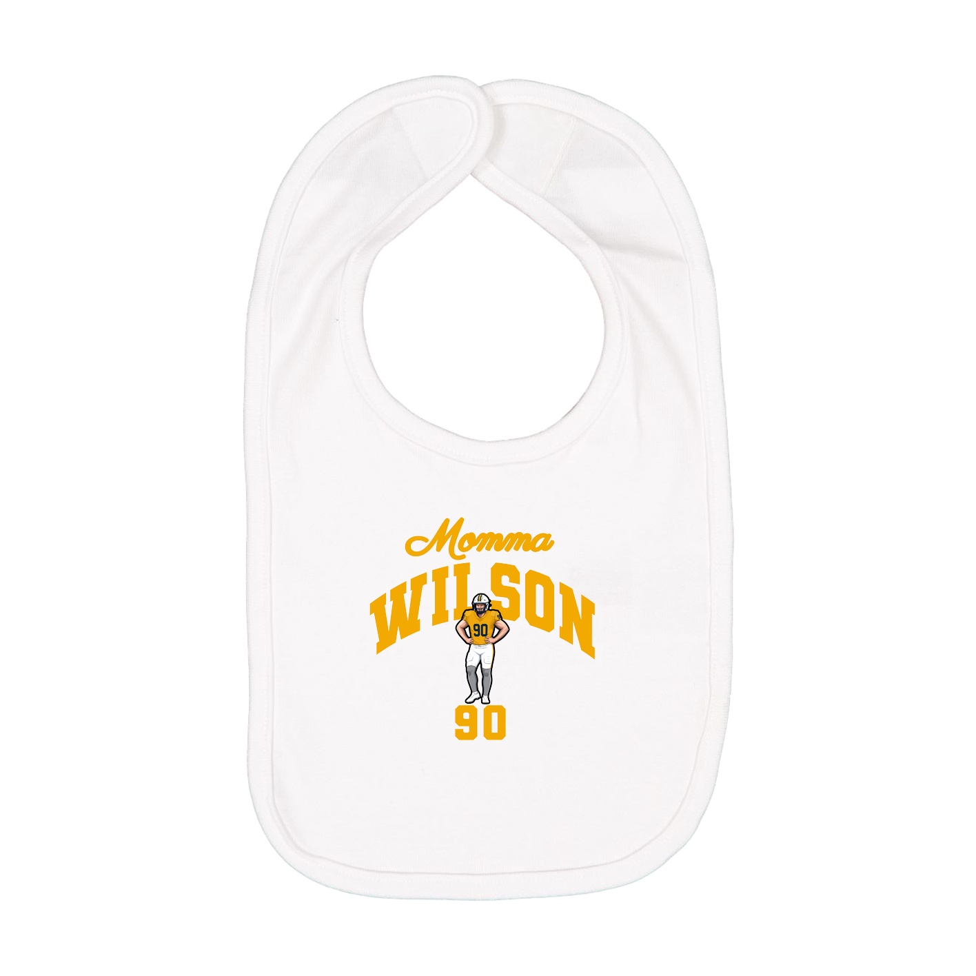 Infant Bib — Mothers Day Arch in White
