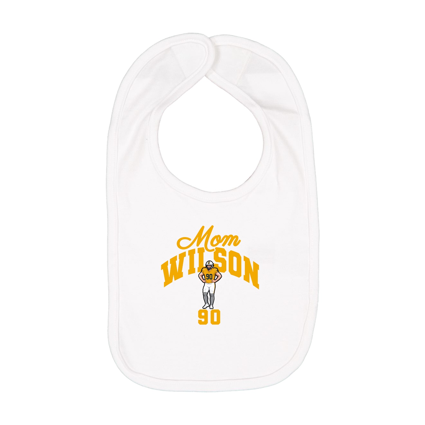 Infant Bib — Mothers Day Arch in White