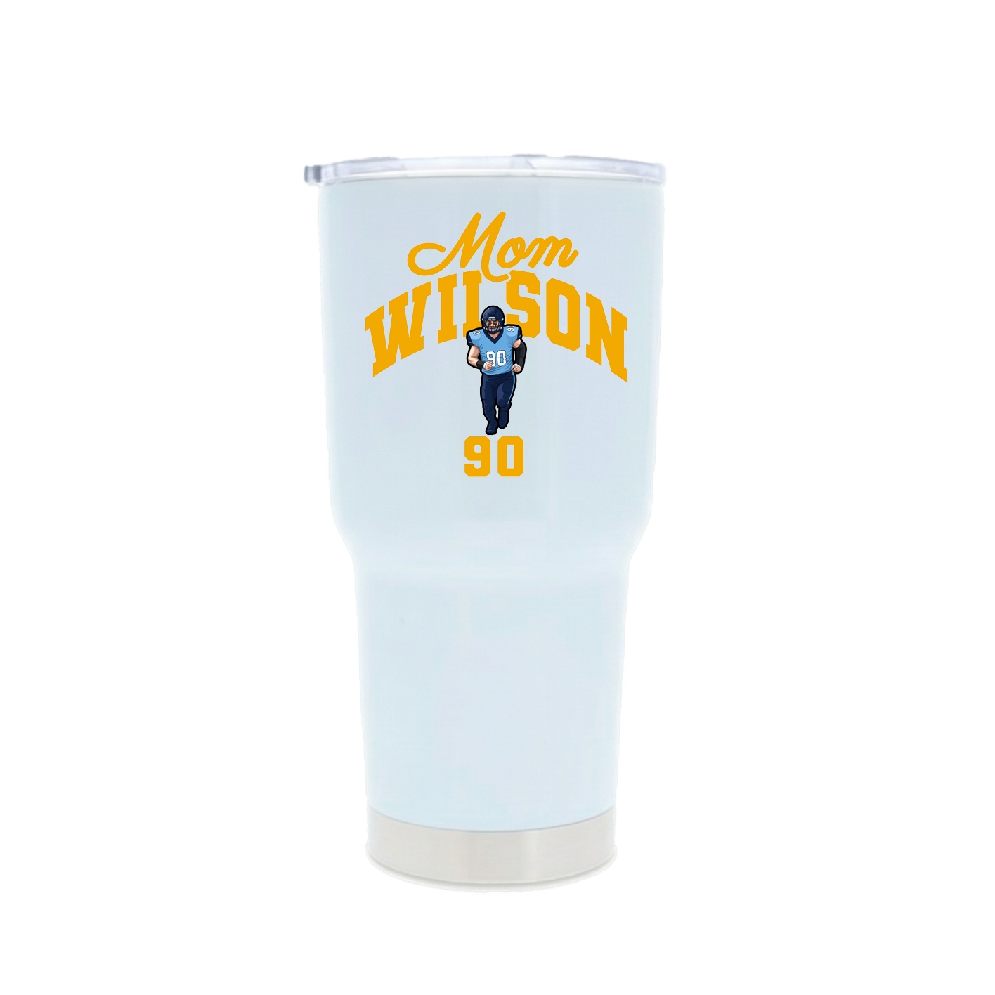30oz Stainless Steel Tumbler — Mothers Day Arch in White