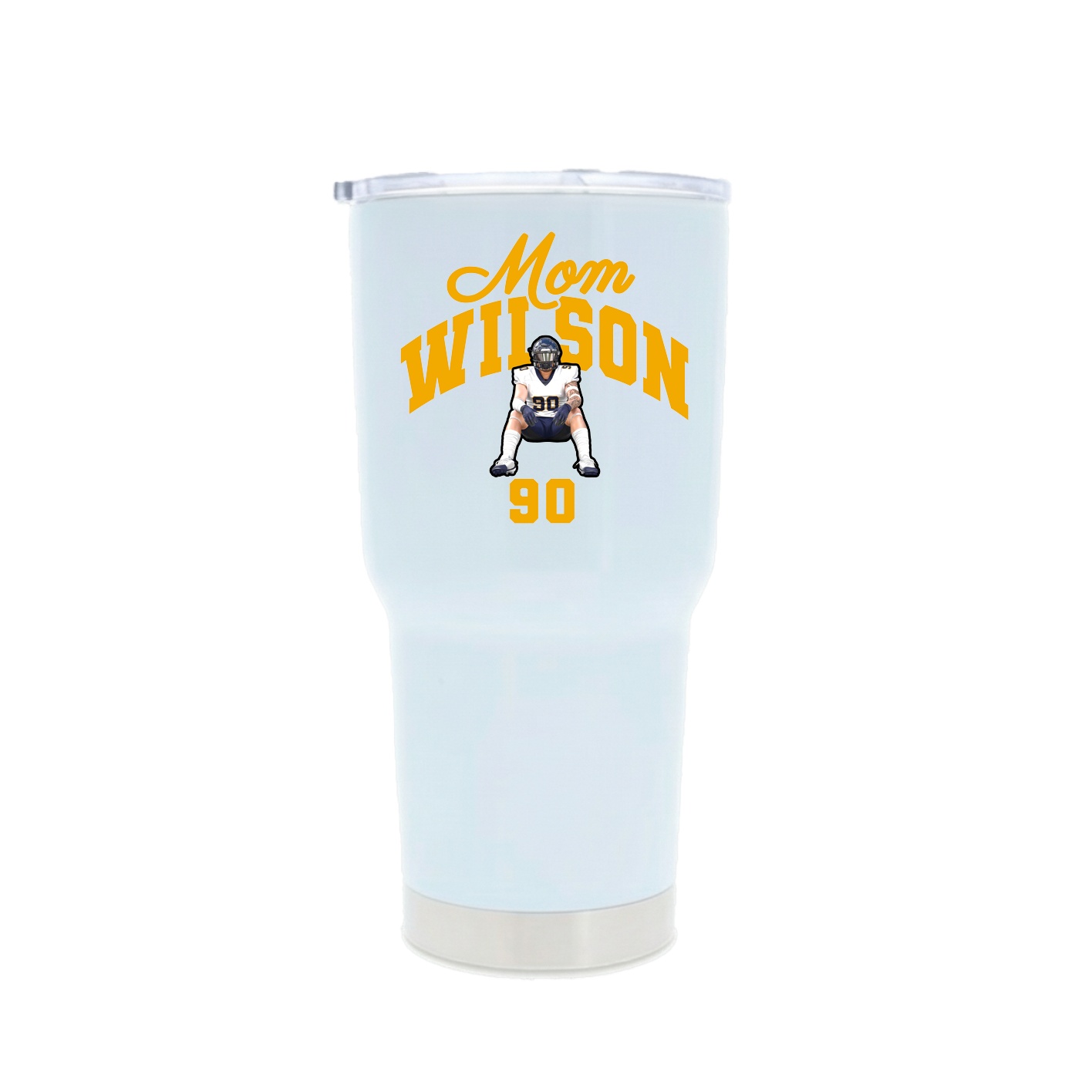 30oz Stainless Steel Tumbler — Mothers Day Arch in White