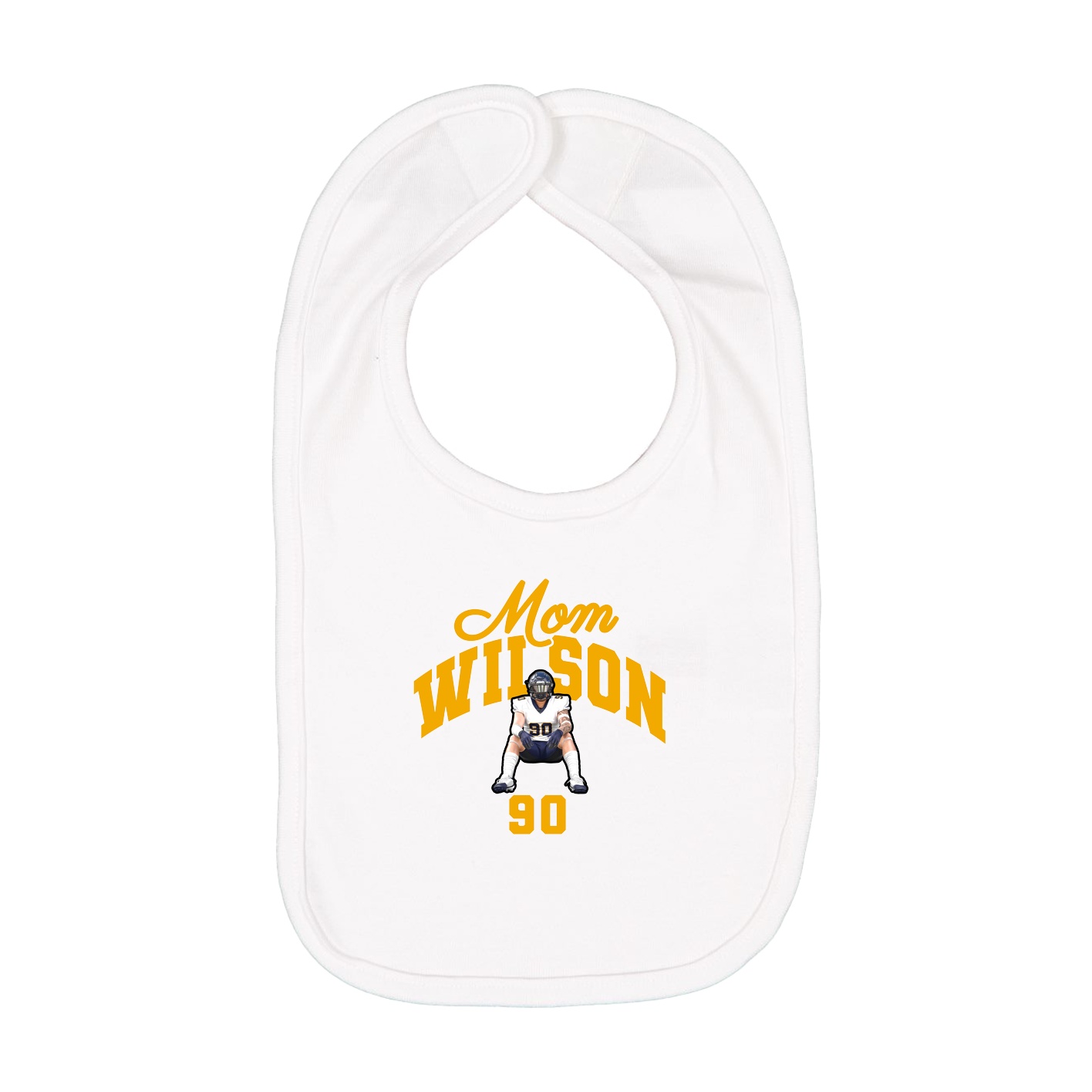 Infant Bib — Mothers Day Arch in White