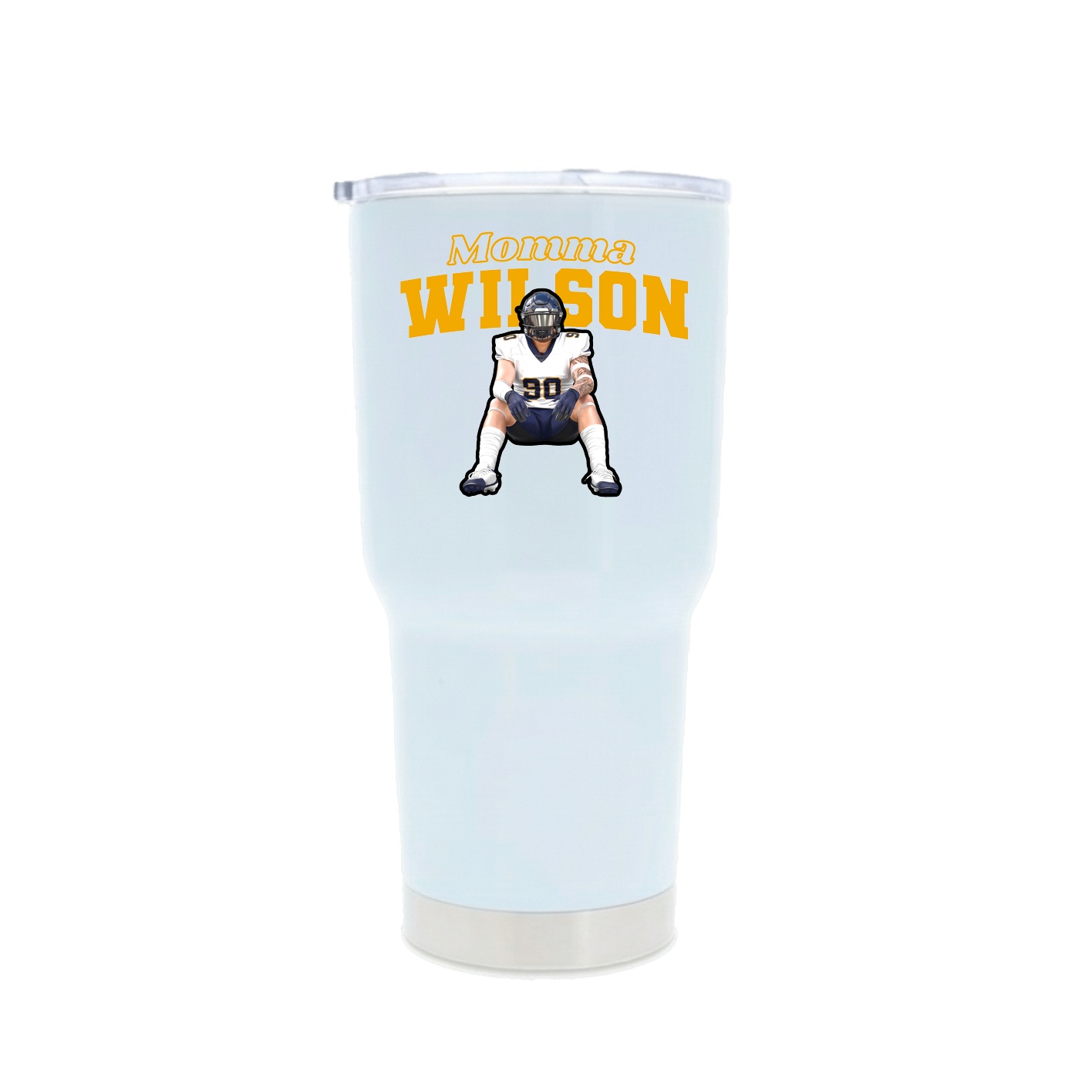 30oz Stainless Steel Tumbler — Mothers Day Block in White