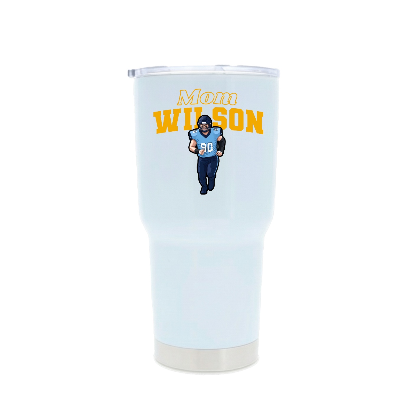 30oz Stainless Steel Tumbler — Mothers Day Block in White