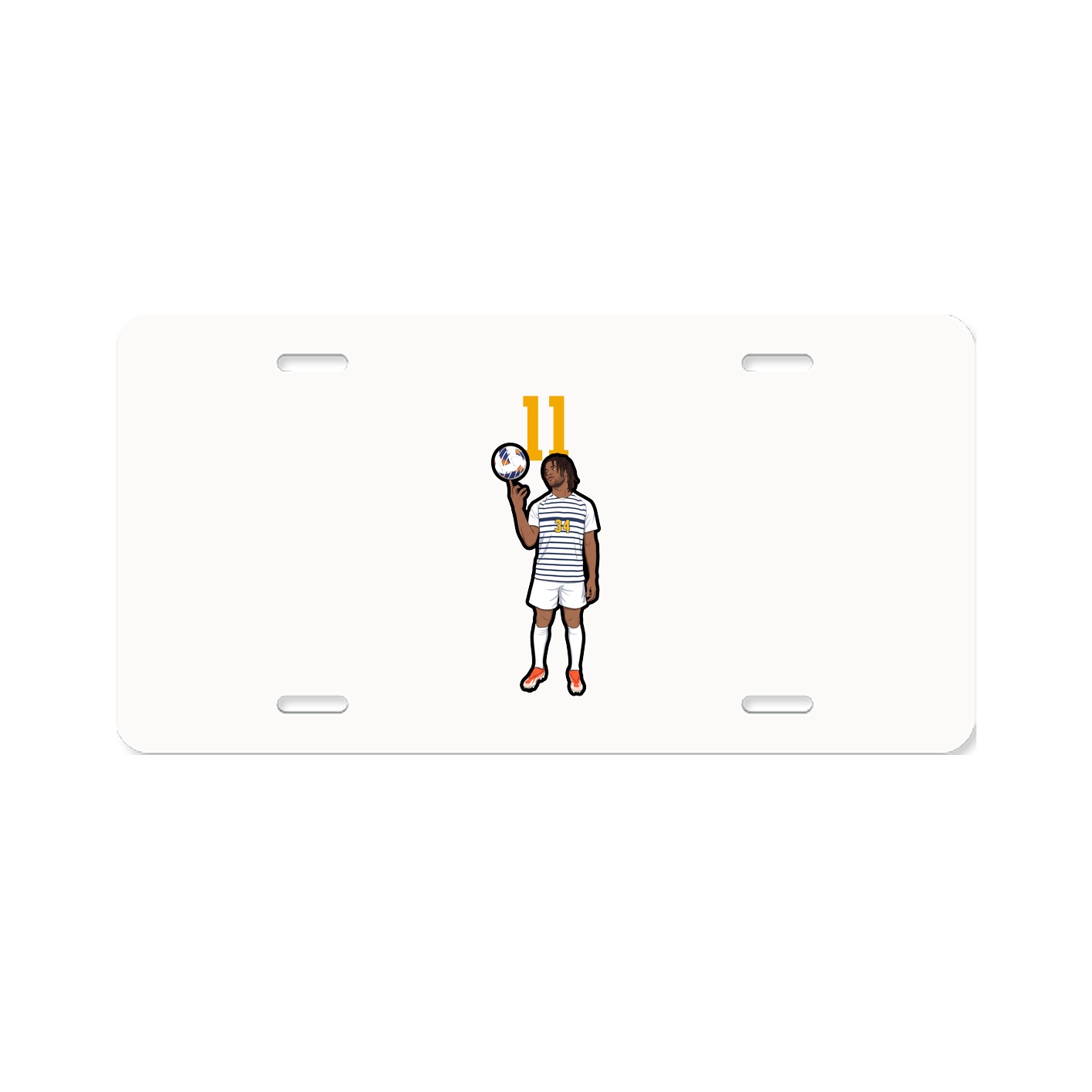 License Plate — Number Top in Classic