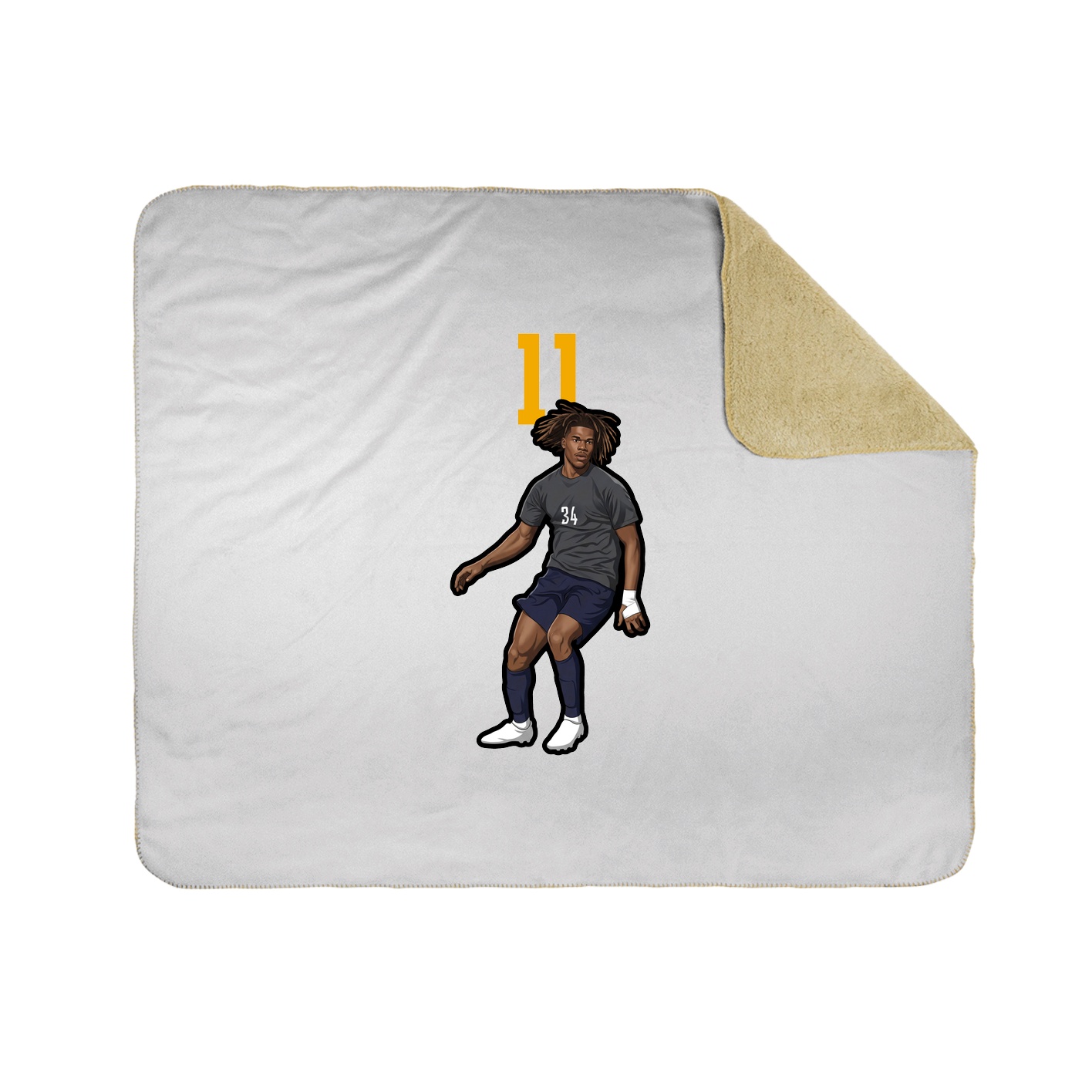 Throw Blanket — Number Top in White