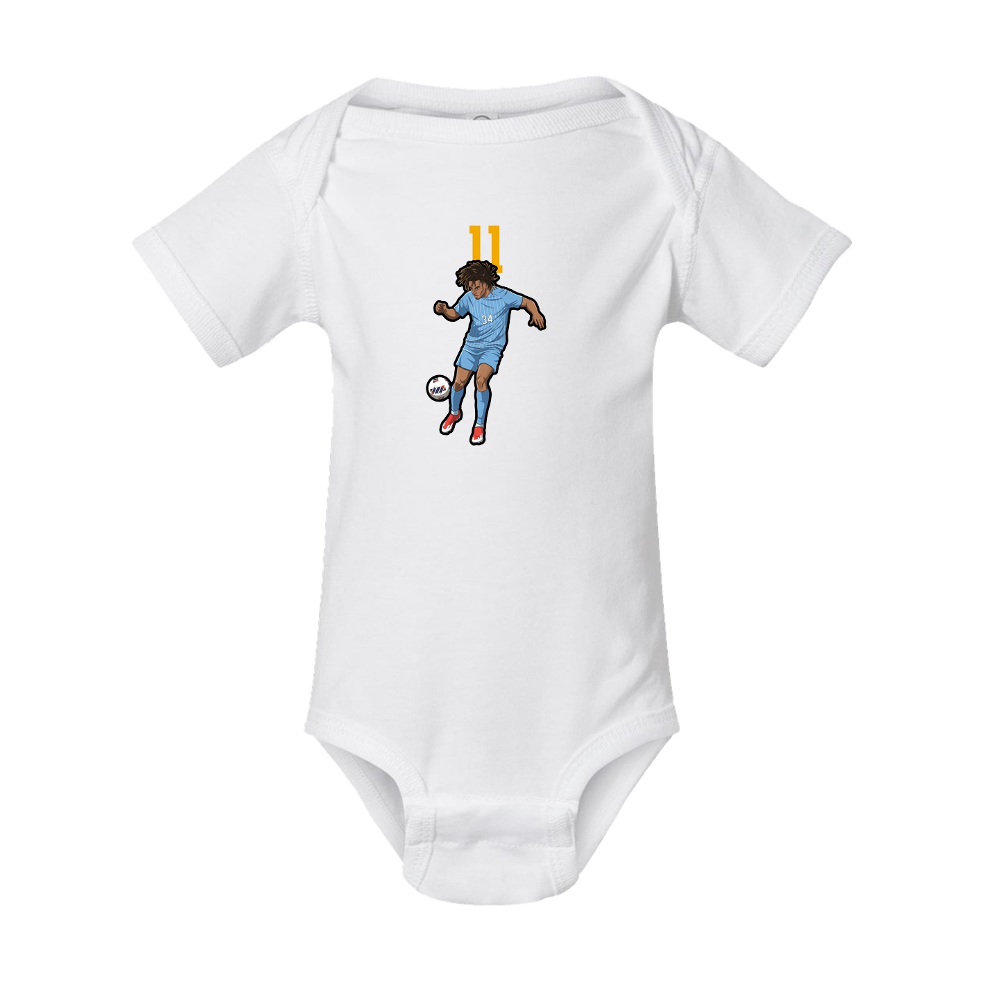 Baby Onesie — Number Top in White