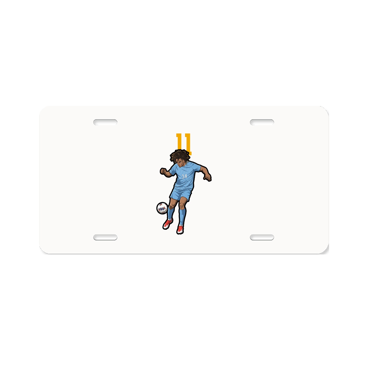 License Plate — Number Top in Classic