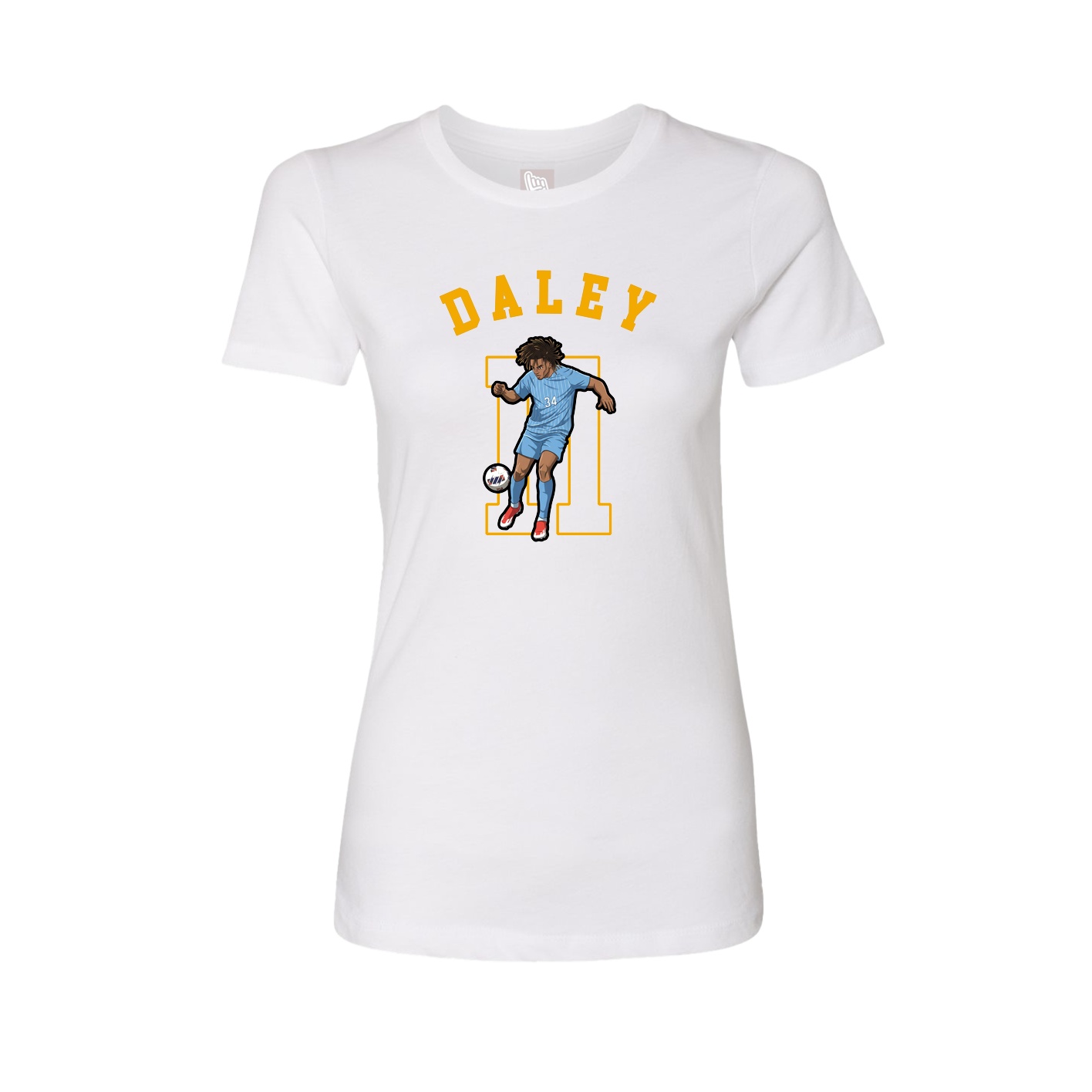 Fitted Women's Tee — Shirsey Arch in White
