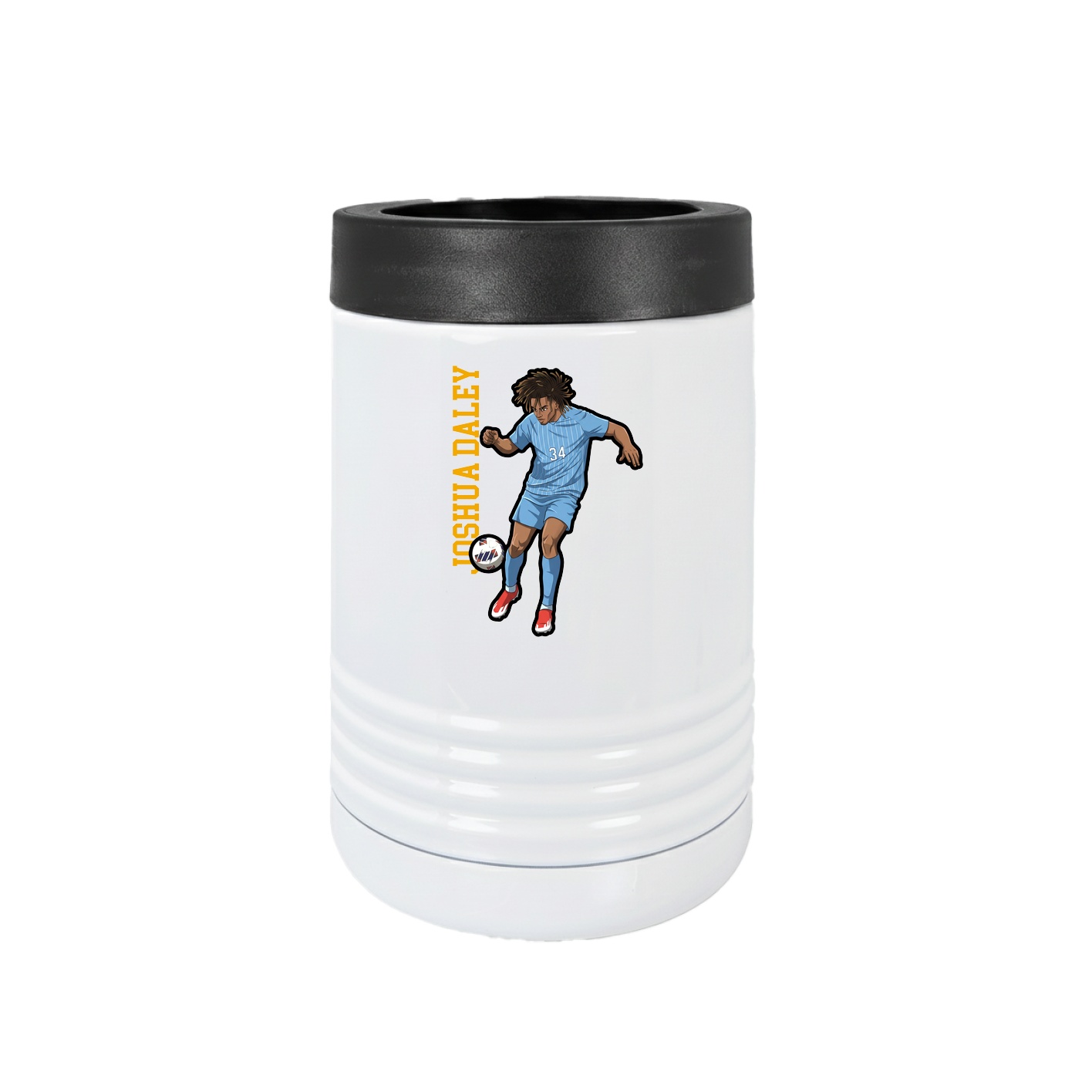 Beverage Holder — Name Vertical in White