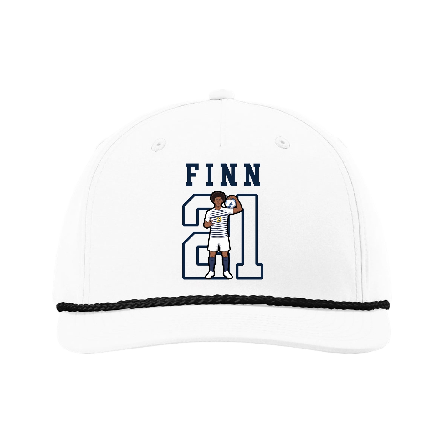 Five-Panel Classic Rope Cap — Shirsey in White