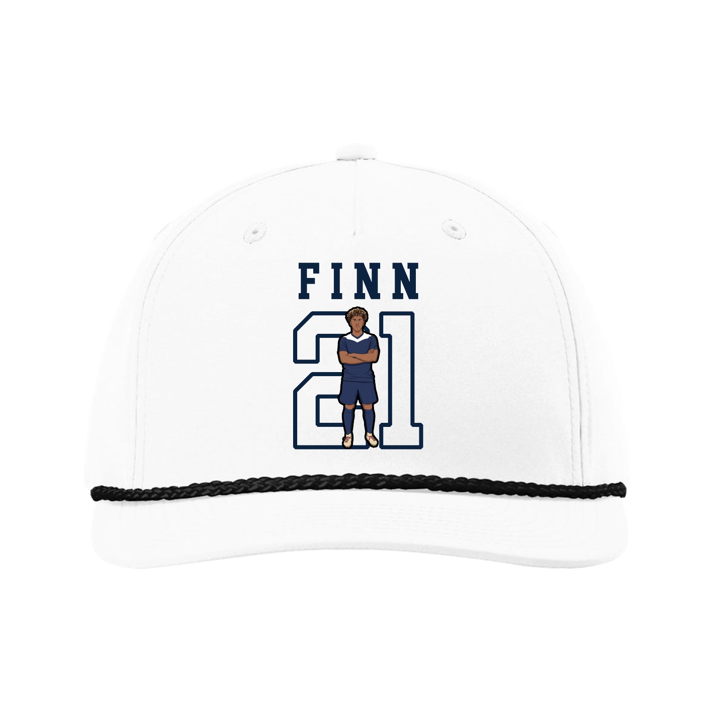Five-Panel Classic Rope Cap — Shirsey in White