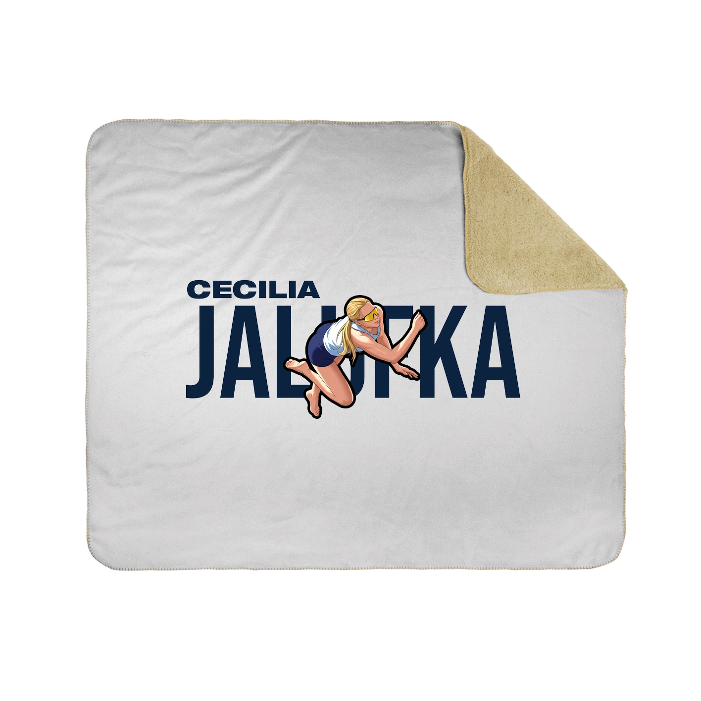 Throw Blanket — Player Name in White