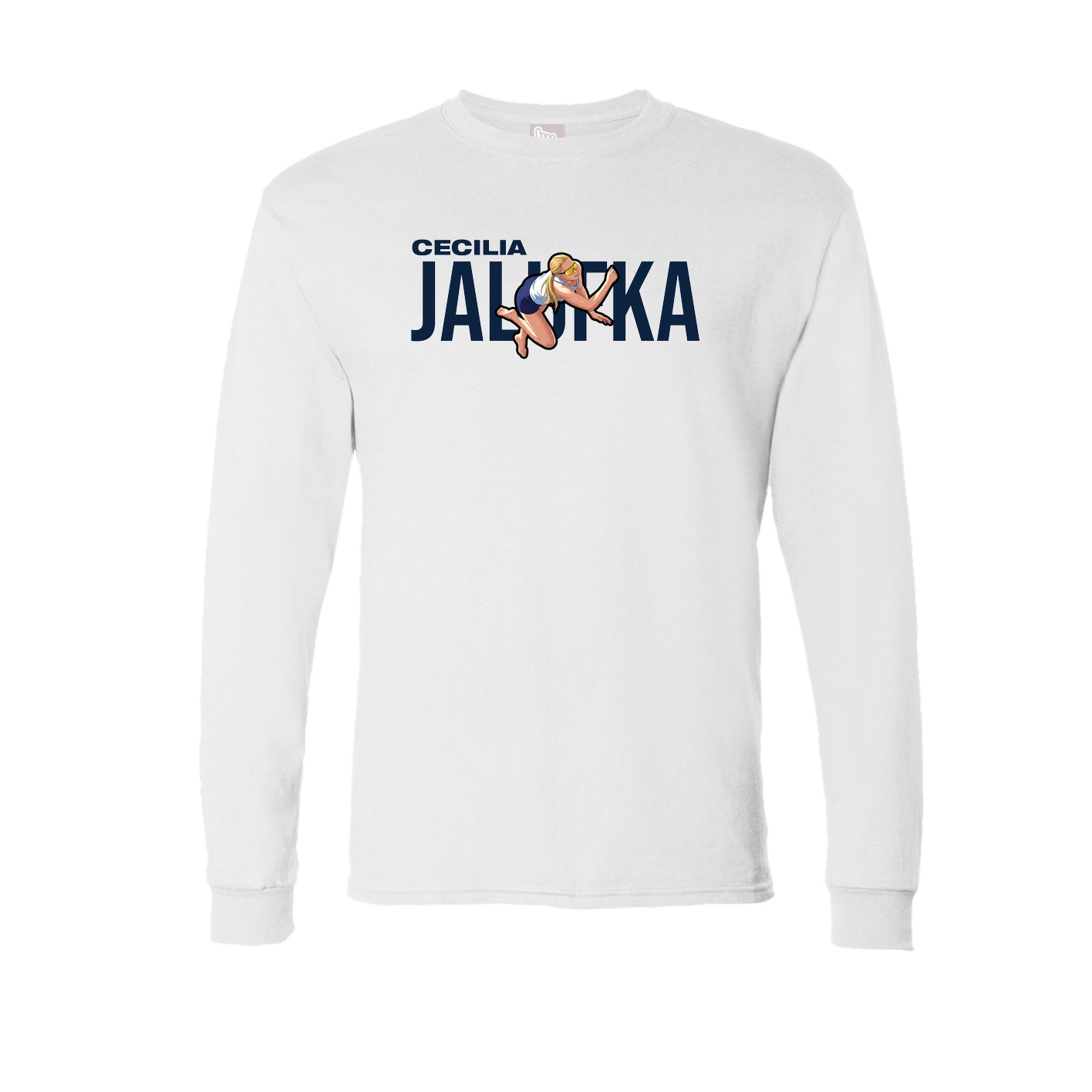 Long Sleeve Tee — Player Name in White