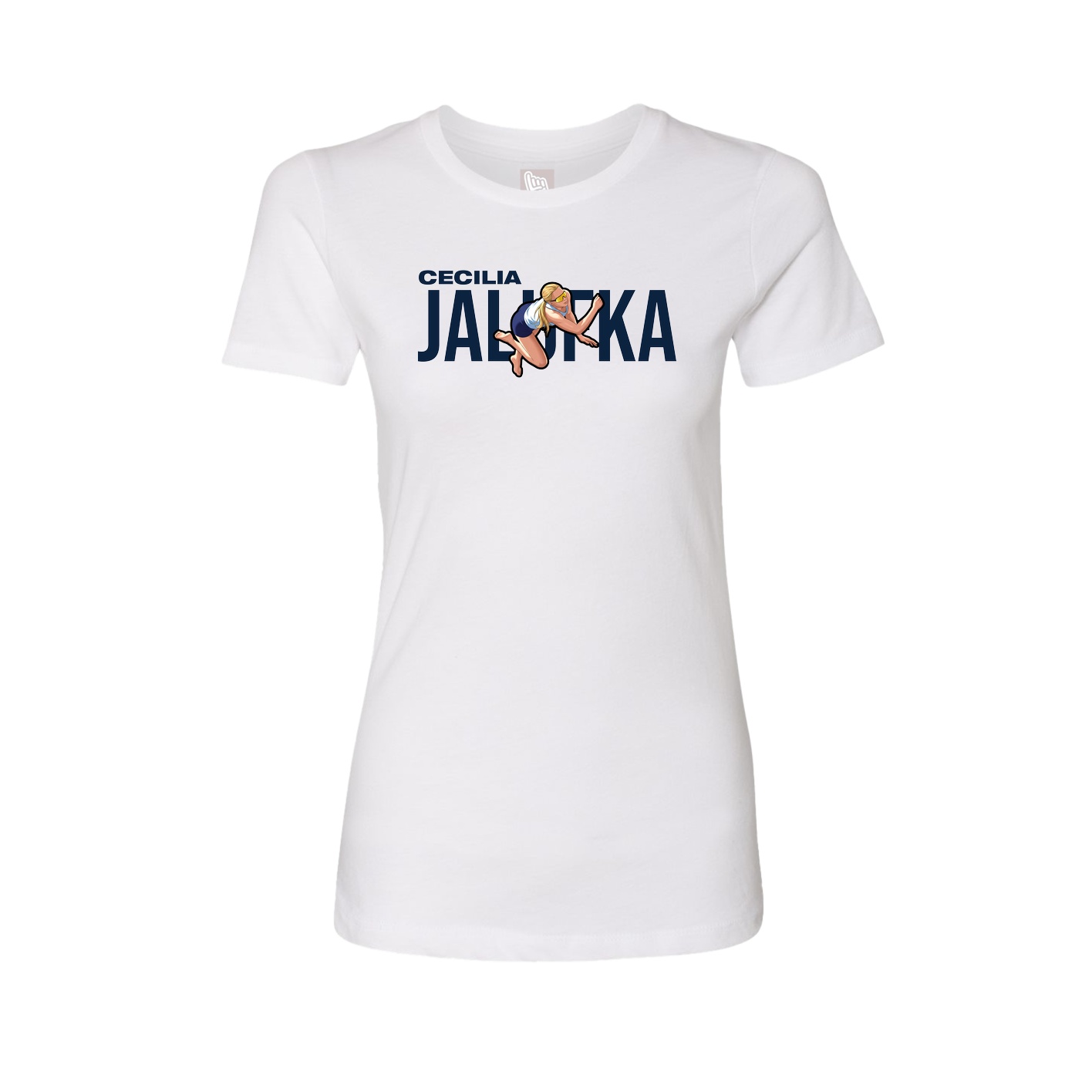 Womens Tee — Player Name in White
