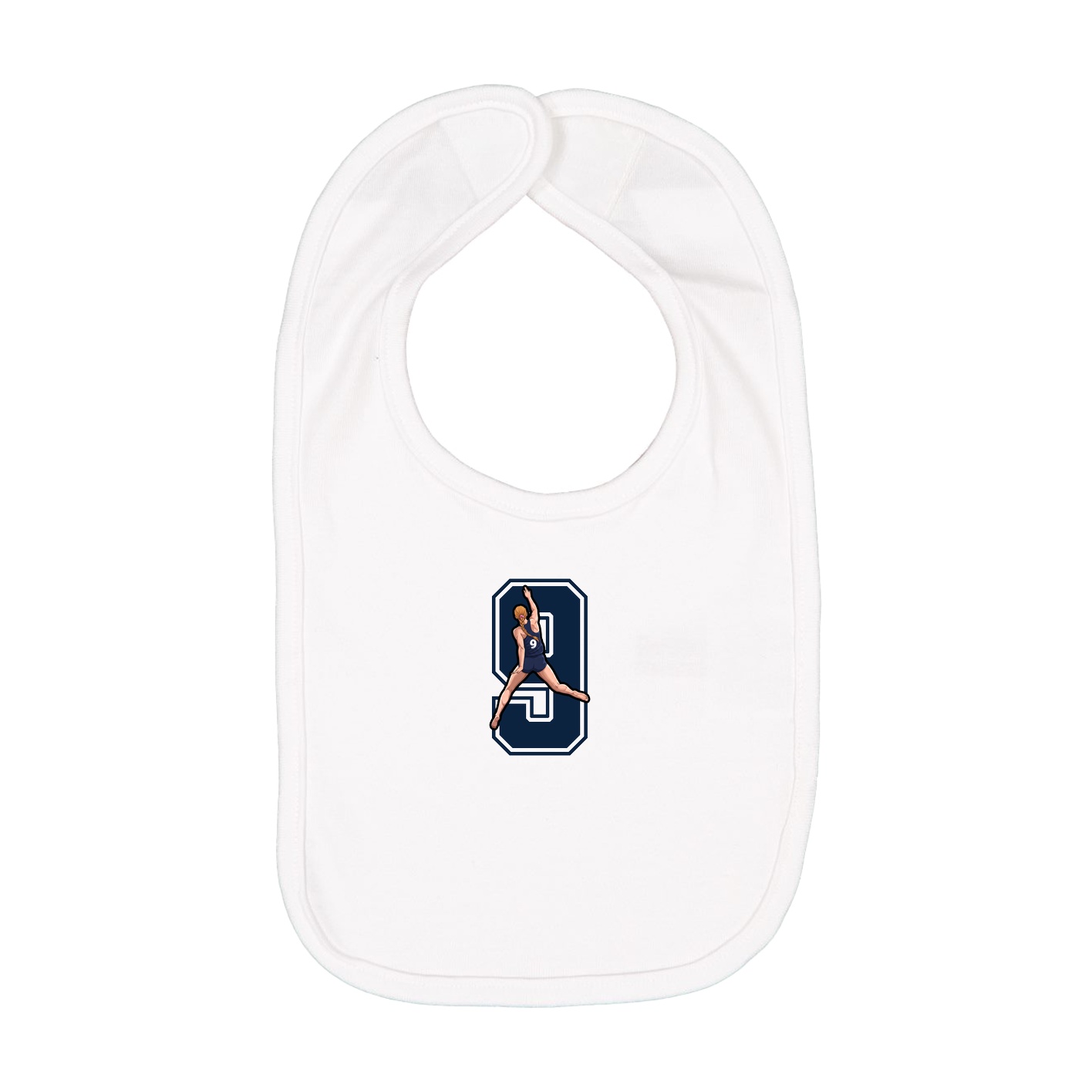 Infant Bib — Number in White