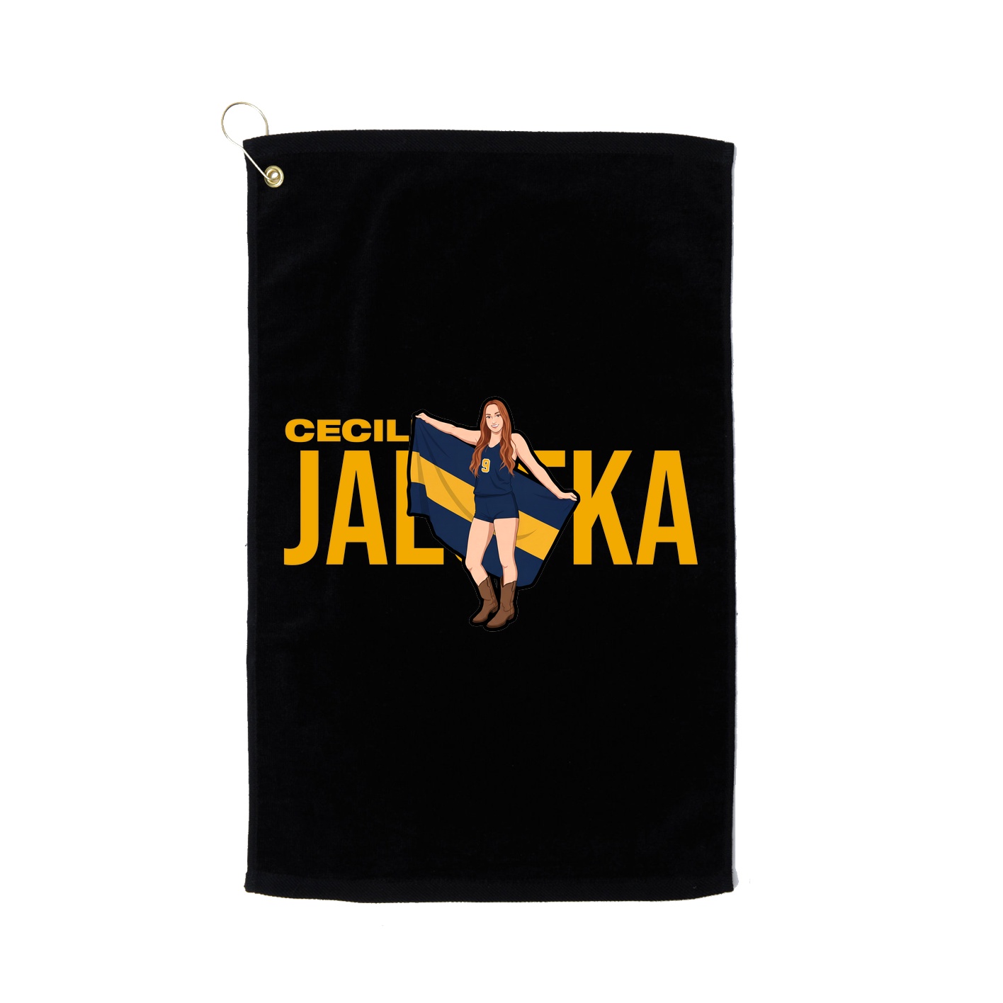 Golf Towel — Player Name in Black