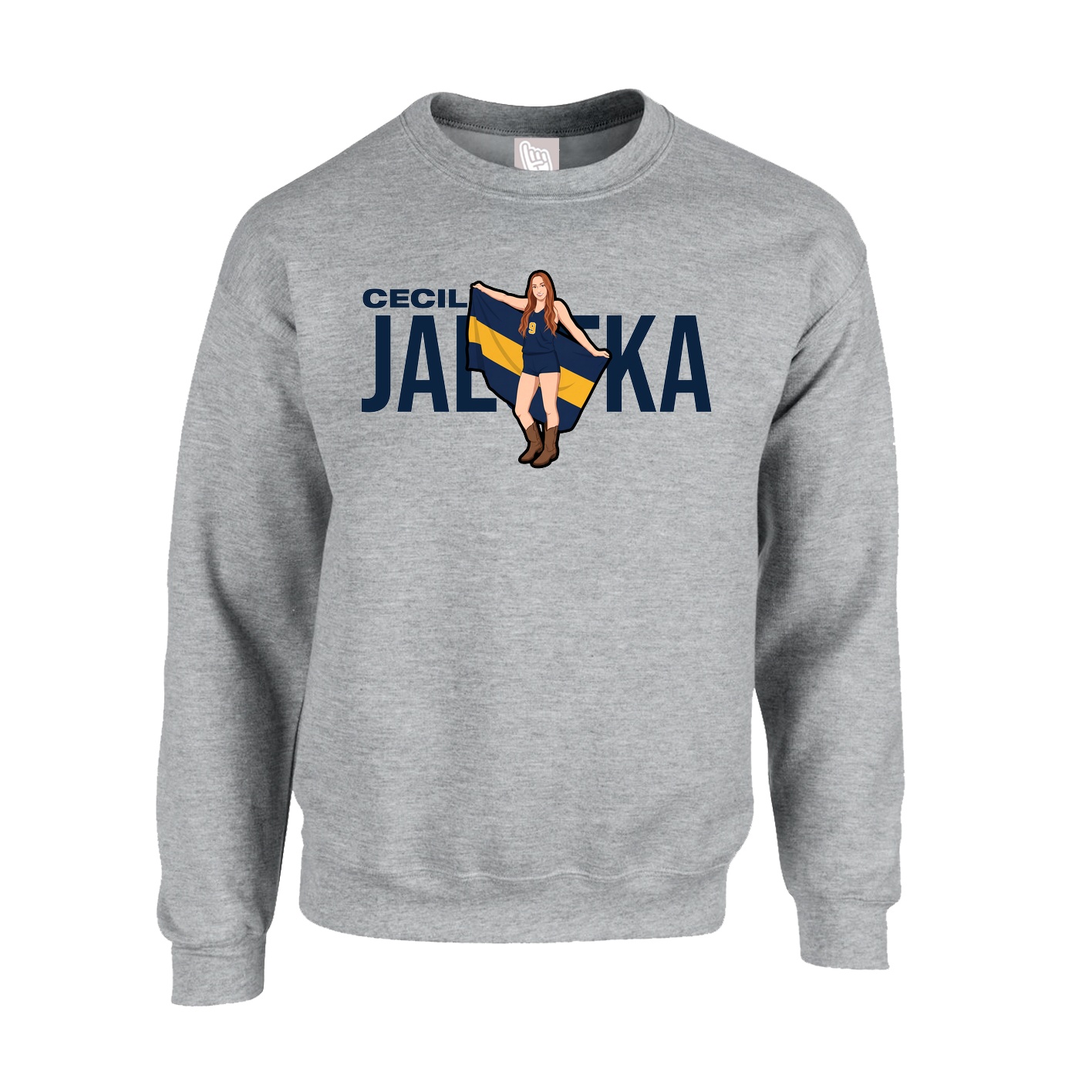 Fleece Crew — Player Name in Grey