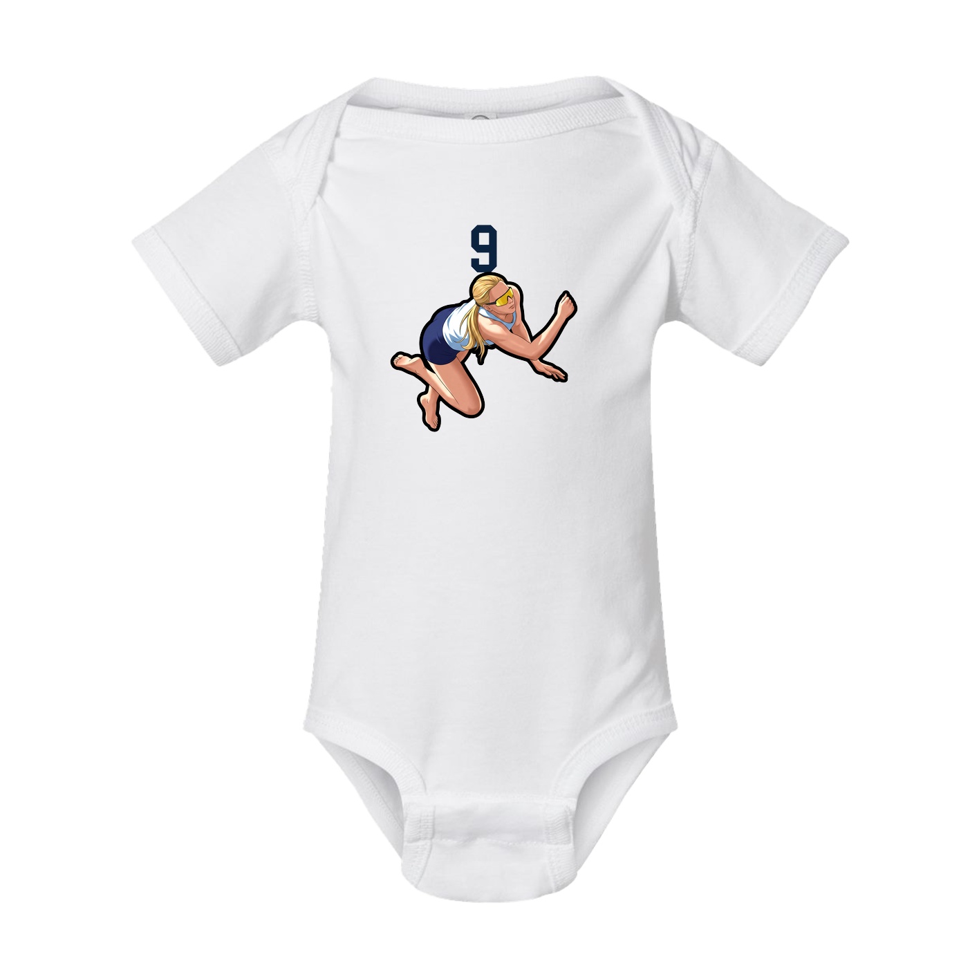 Baby Onesie — Number Top in White