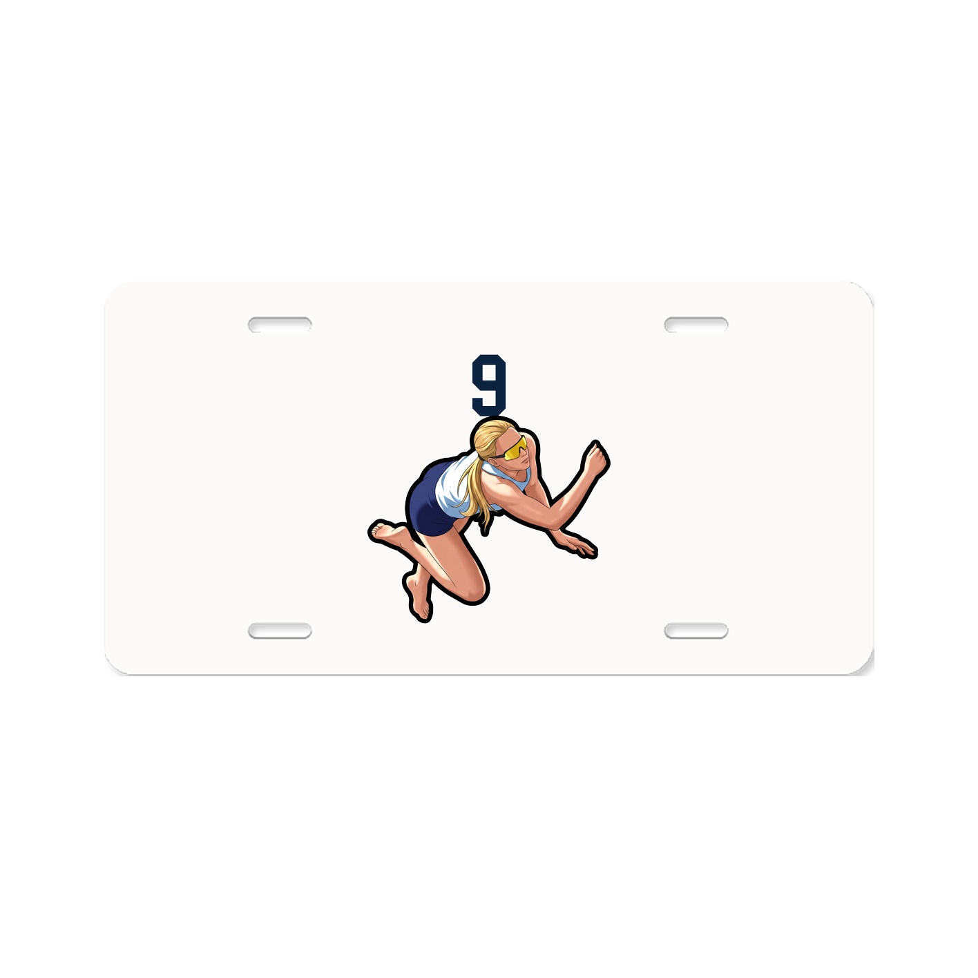 License Plate — Number Top in Classic