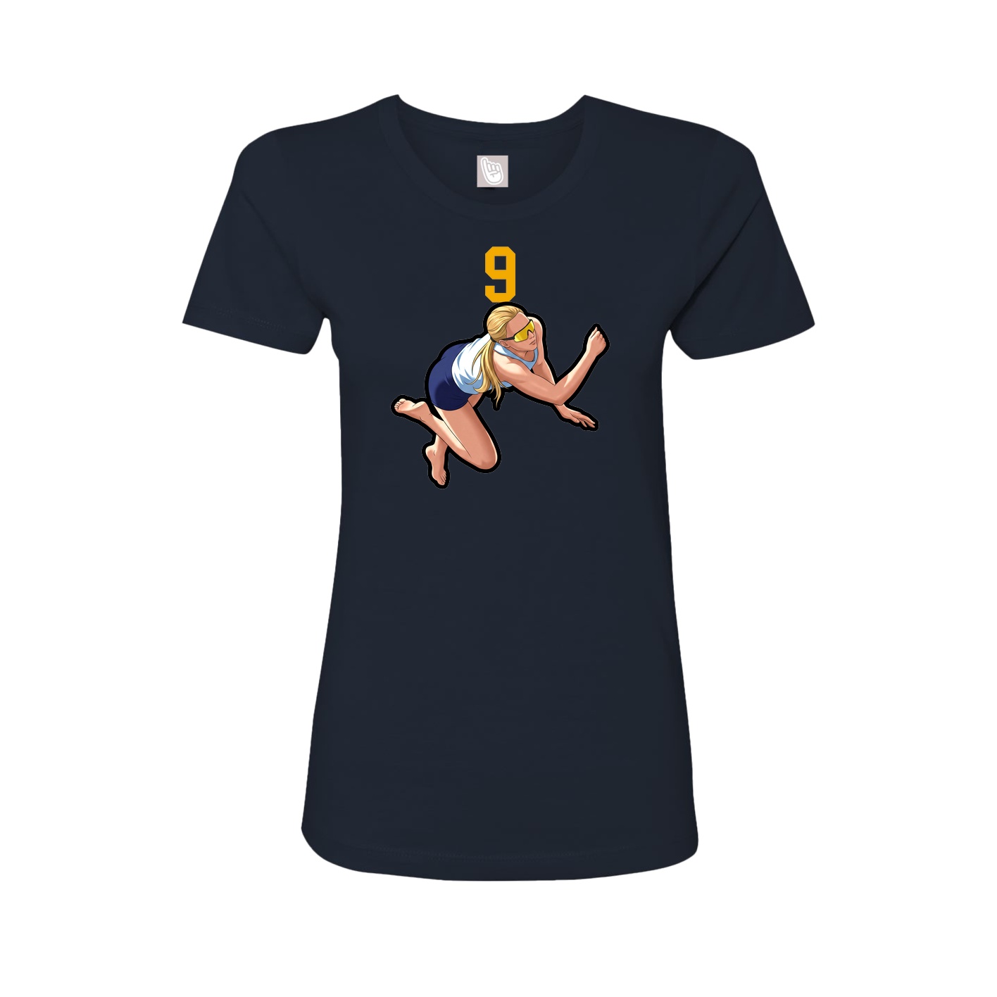 Womens Tee — Number Top in Navy