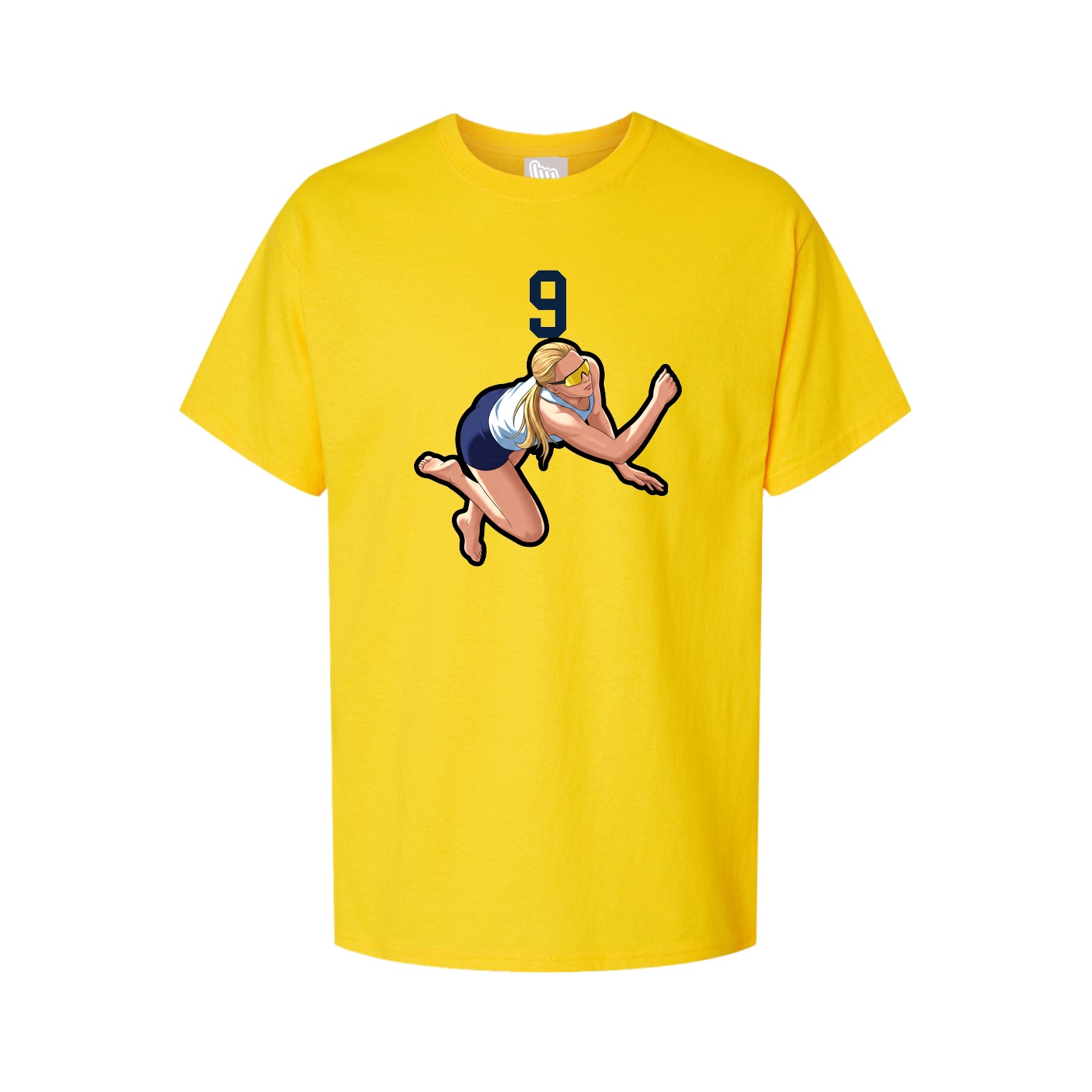 Youth Tee — Number Top in Gold
