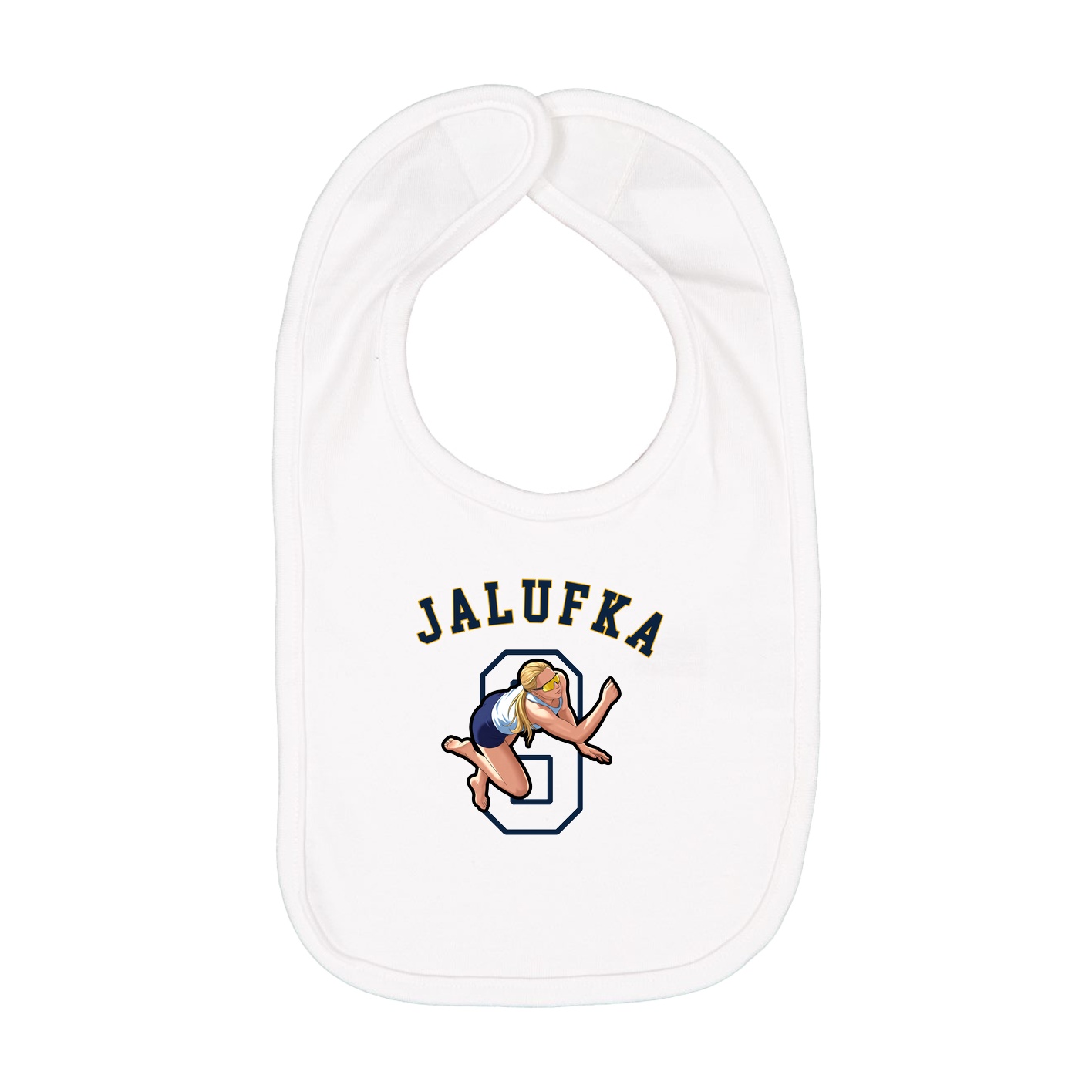Infant Bib — Shirsey Arch in White