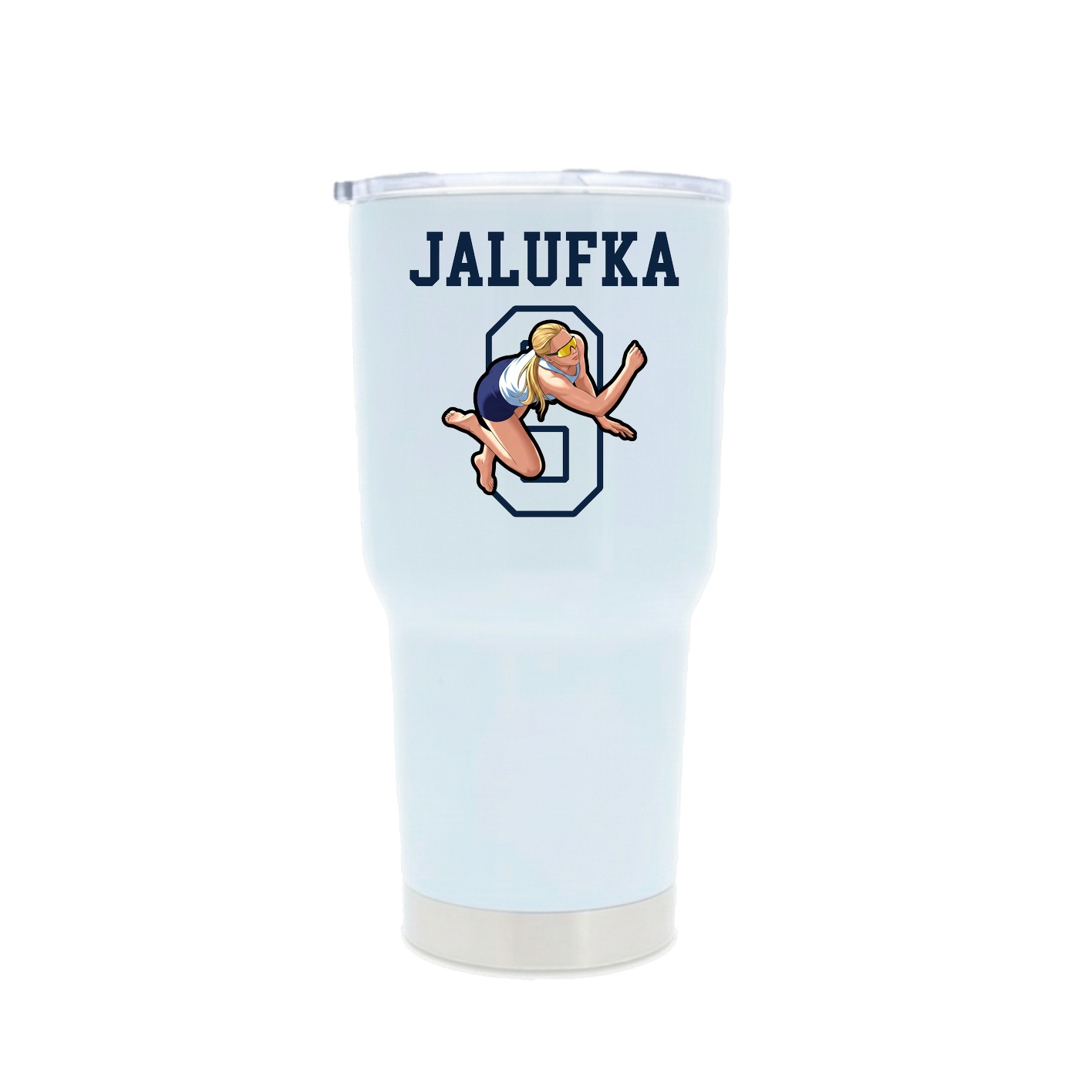 30oz Stainless Steel Tumbler — Shirsey in White
