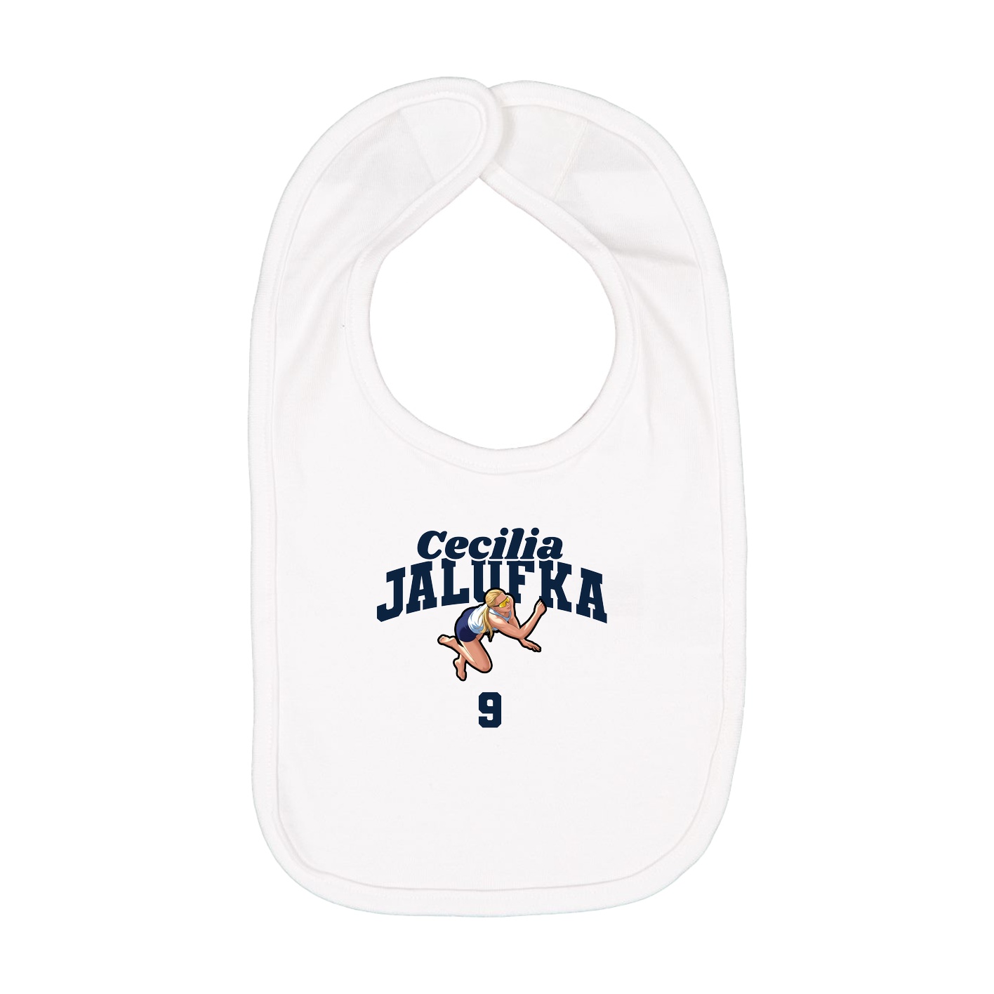 Infant Bib — Signature Arch in White