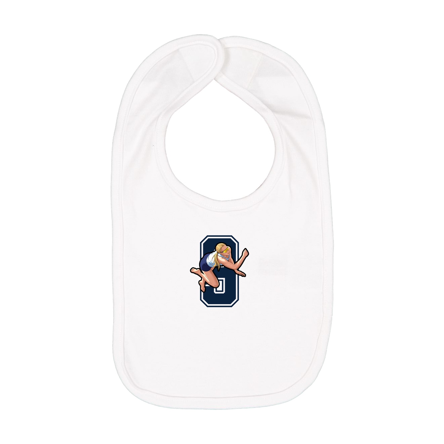 Infant Bib — Number in White