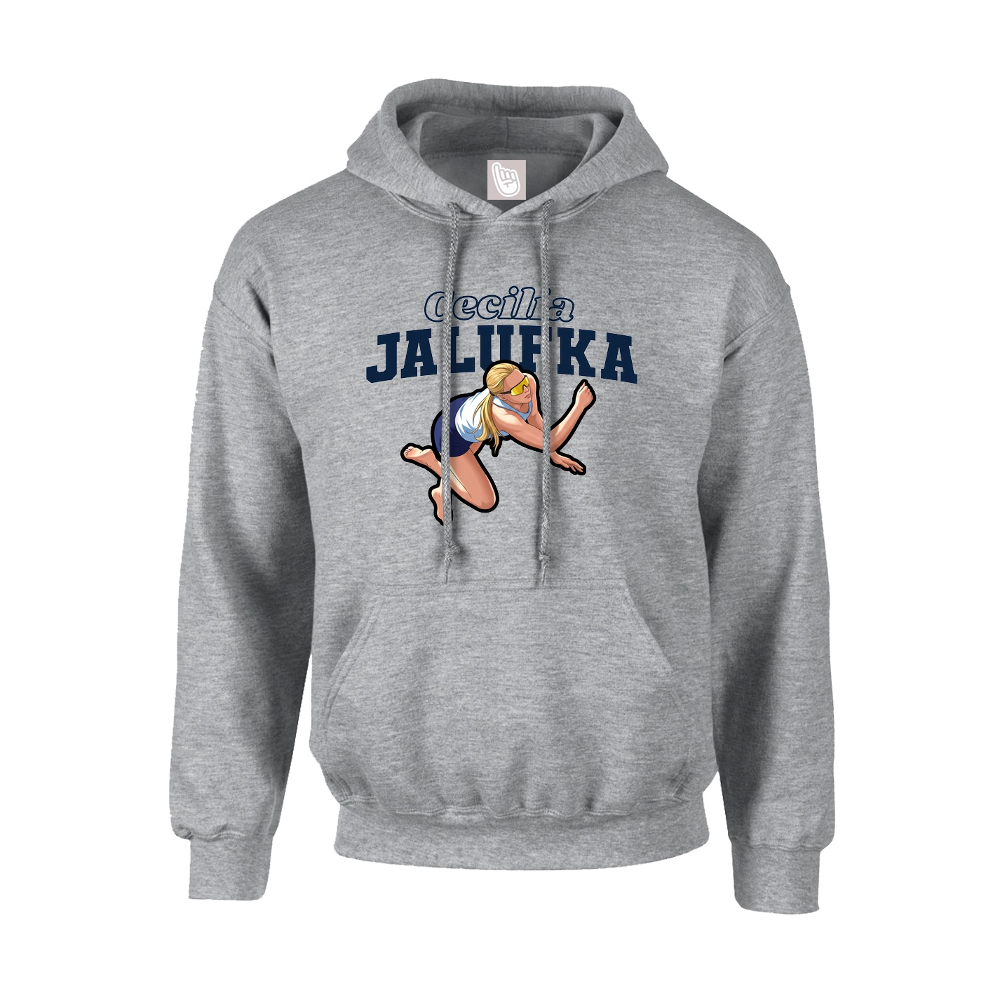 Youth Hoodie — Name Arch in Grey