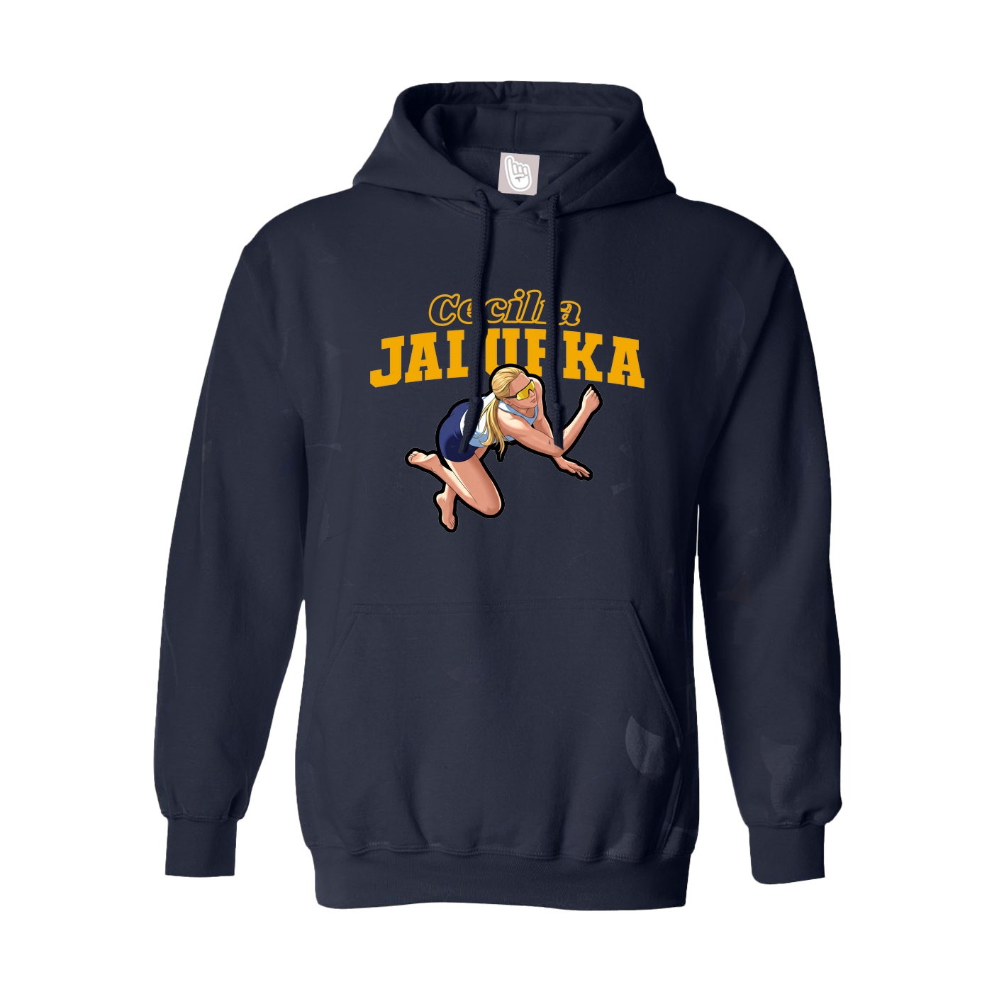 Youth Hoodie — Name Arch in Navy