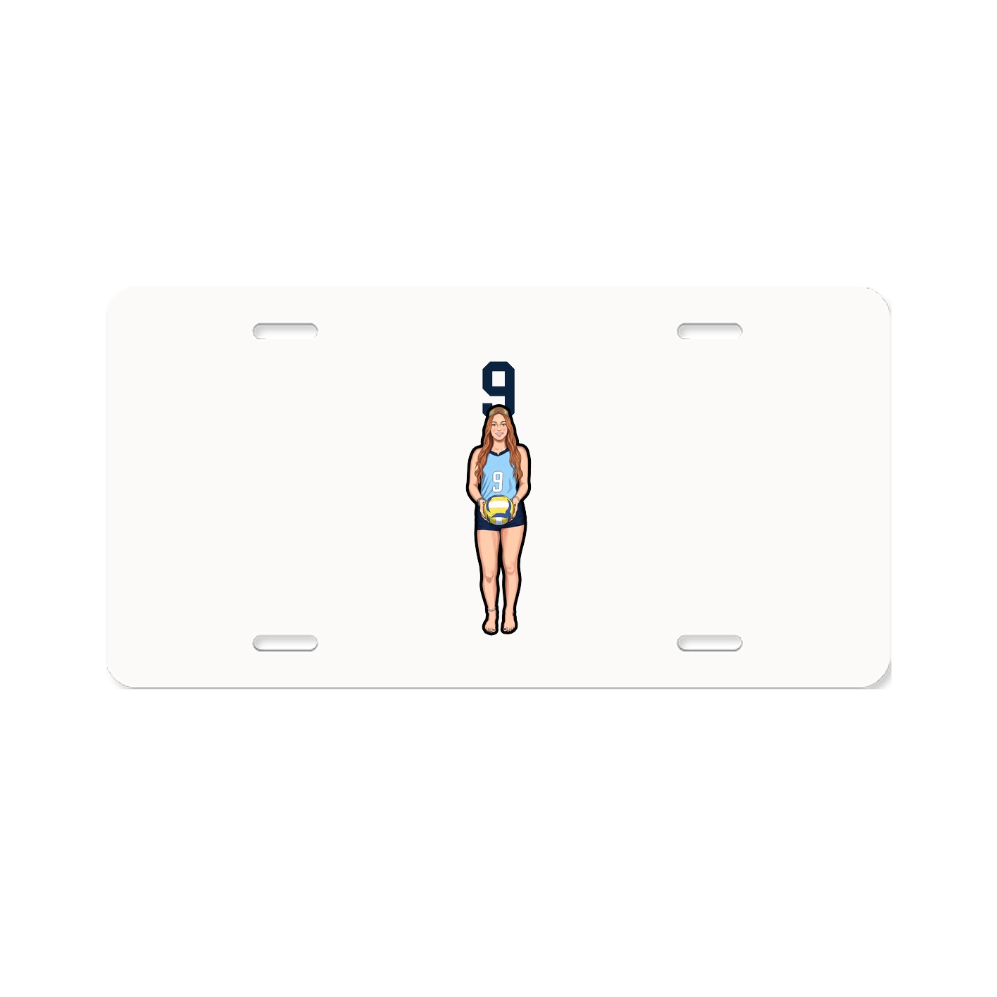 License Plate — Number Top in Classic