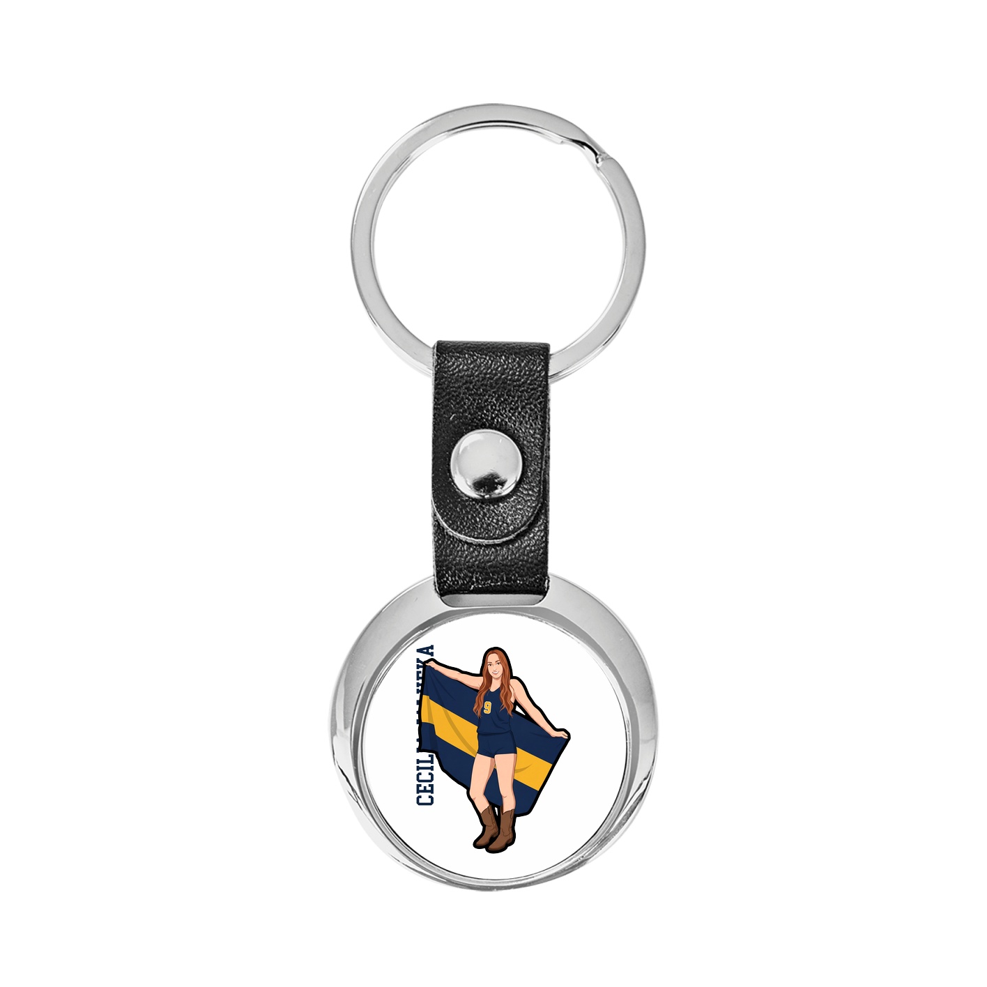 Key Chain — Name Vertical in Classic