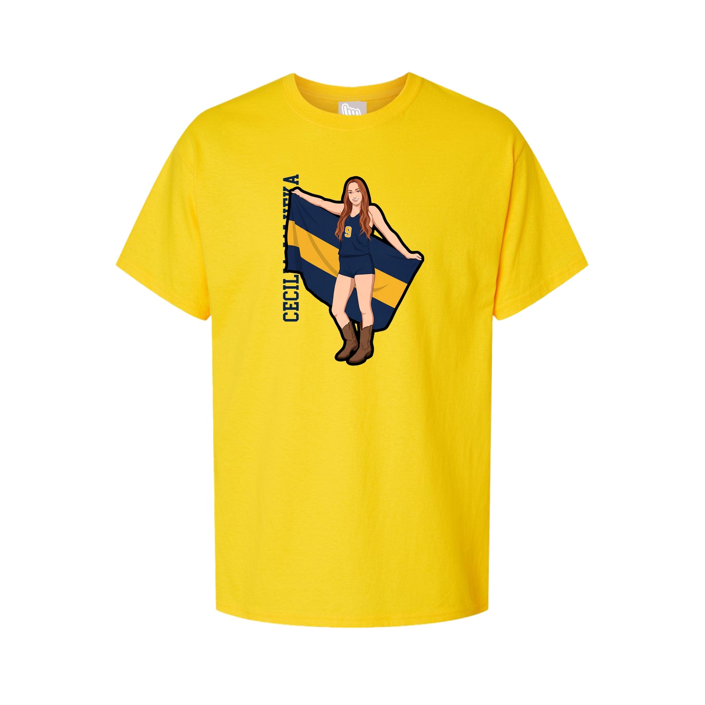 Tee — Name Vertical in Gold