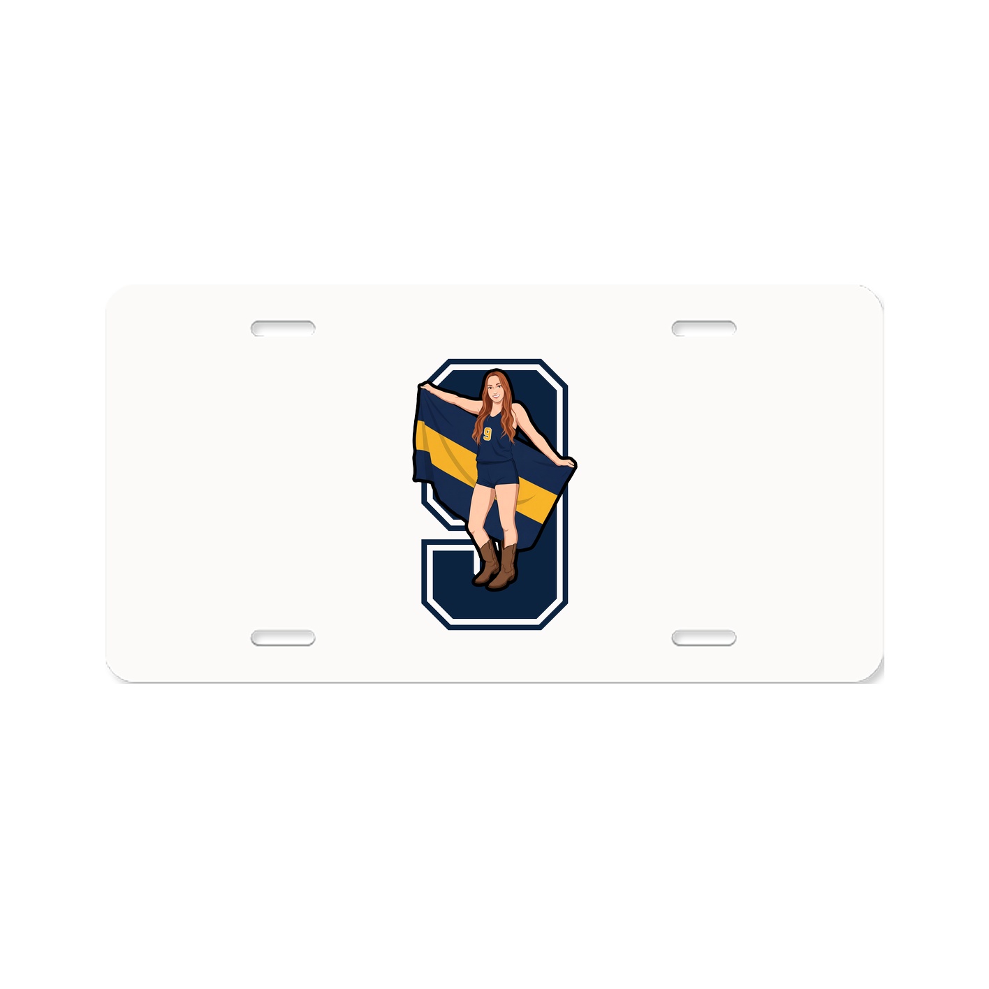 License Plate — Number in Classic